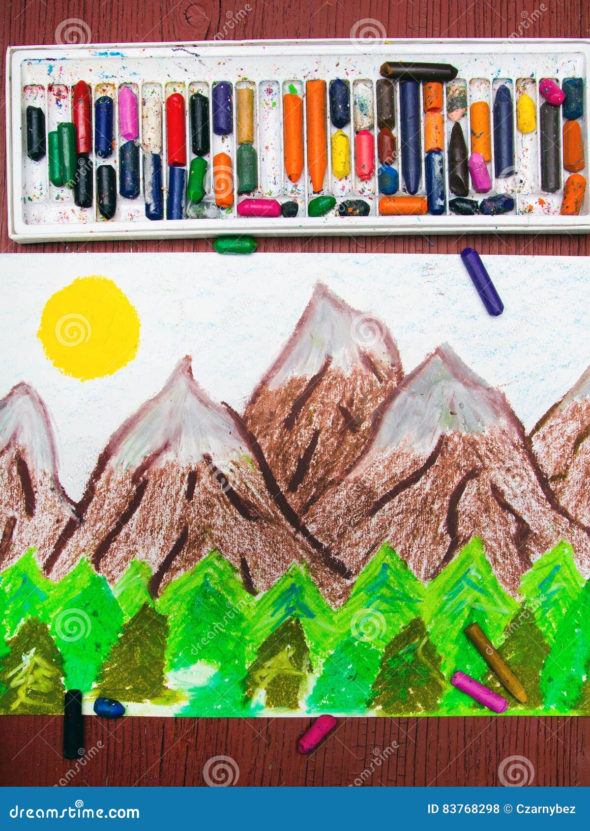 Zeichnen Hohe Berglandschaft Stock Abbildung Illustration Von Hohe Berglandschaft 7698