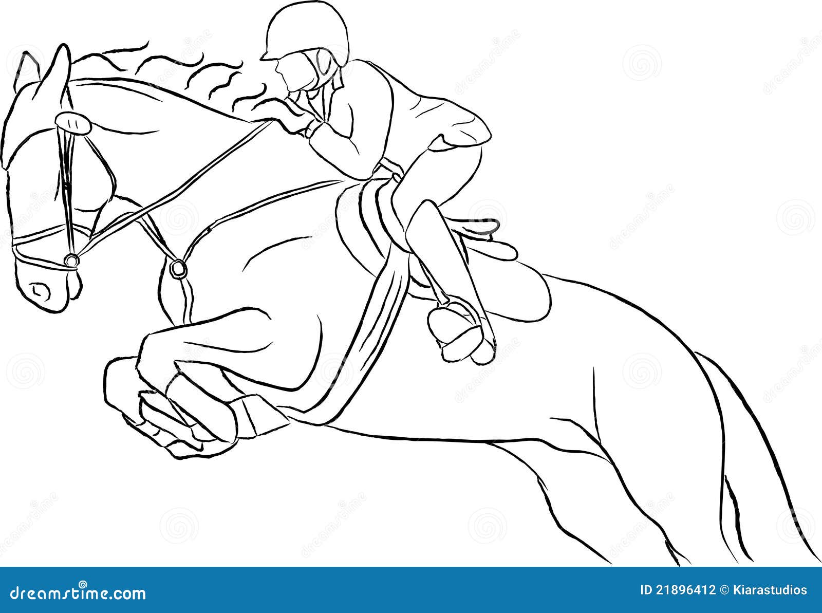 Zeigen Sie Springenden Pferden-Vektor Vektor Abbildung - Illustration