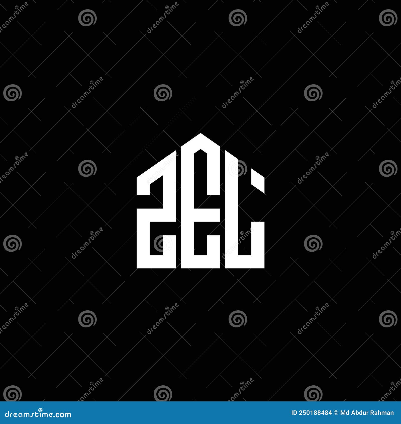 zel letter logo  on black background. zel creative initials letter logo concept. zel letter 