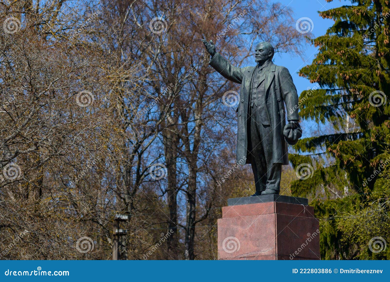 Zelenogorsk, Russia, May 9, 2021-Monument To Lenin On Lenin Avenue In