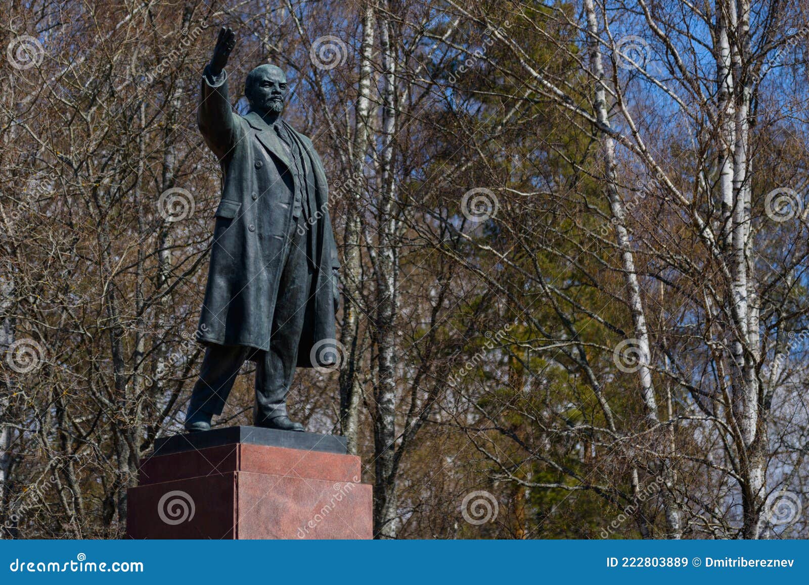 Zelenogorsk, Russia, May 9, 2021-Monument To Lenin On Lenin Avenue In