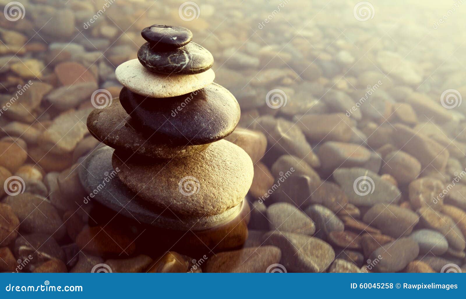 zen balance rocks pebbles covered water concept