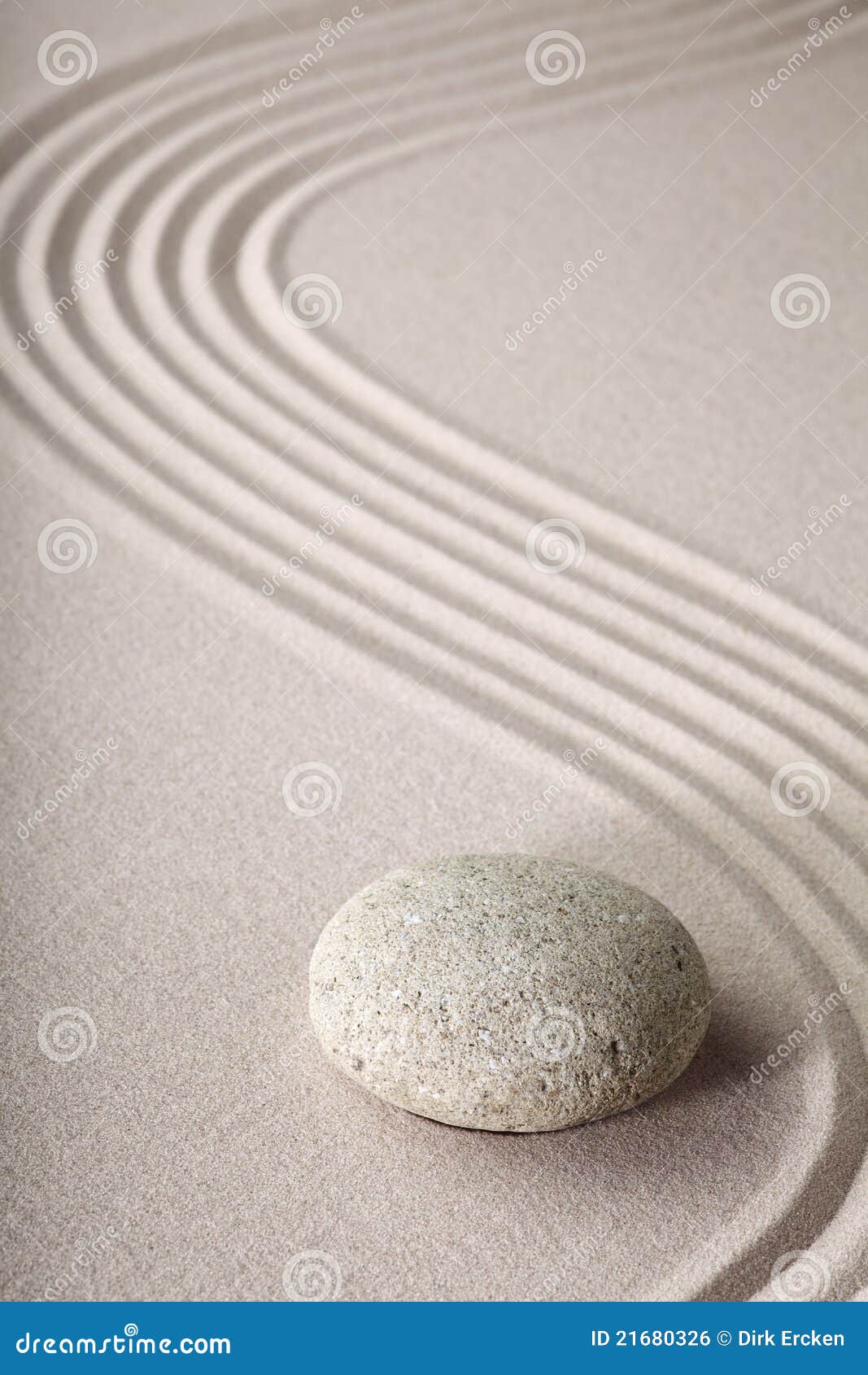 zen garden stone and sand pattern tranquil relax