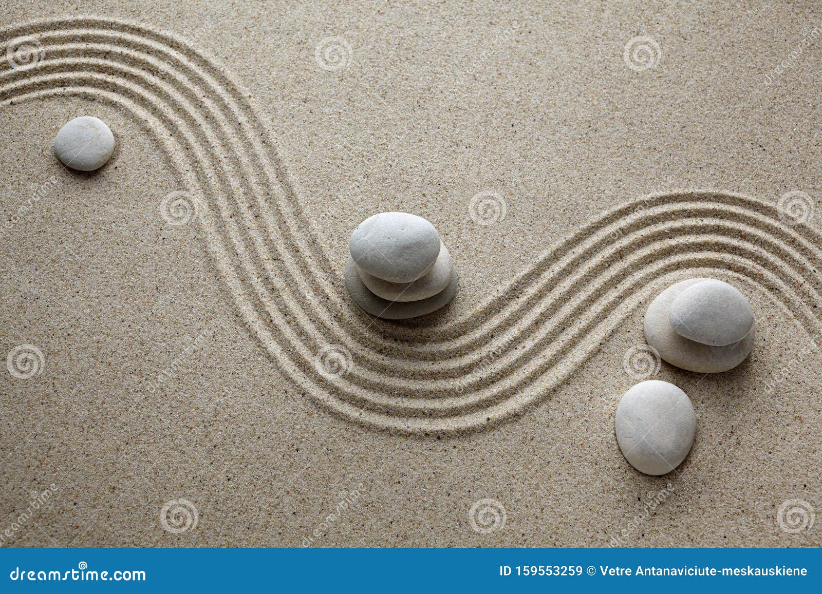 Zen Garden, Stone on Sand. Top View Stock Image Image of sand, relax