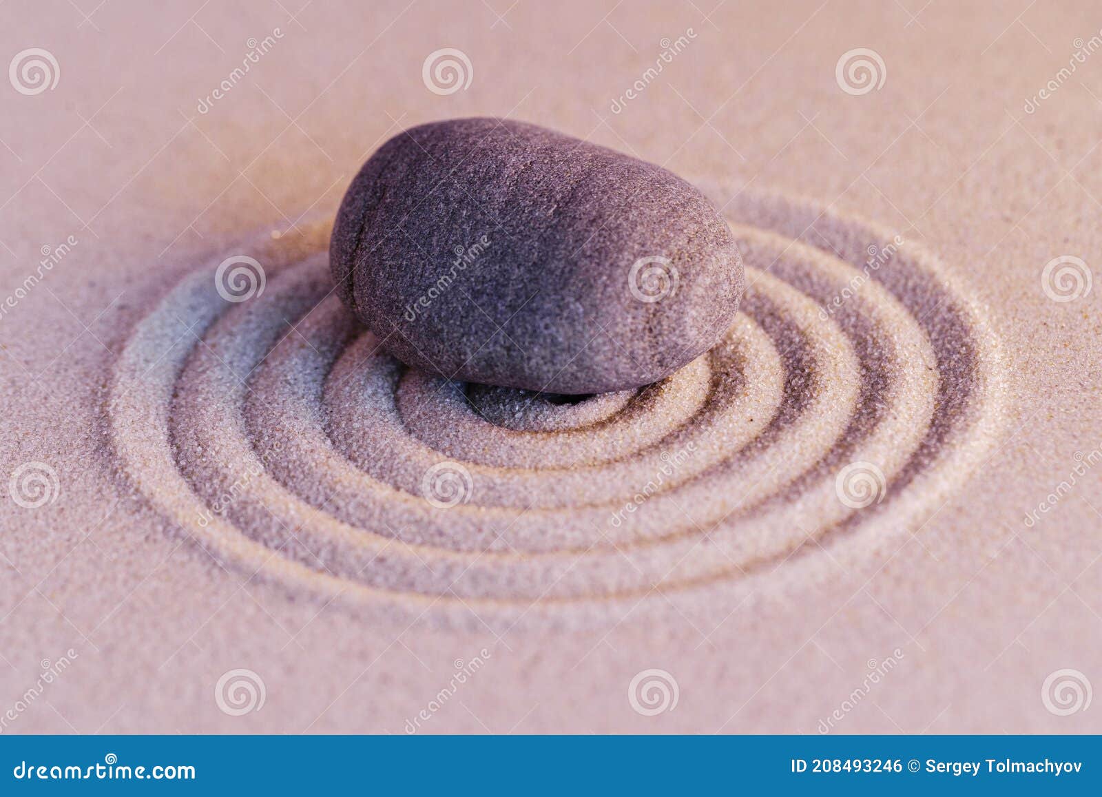 Zen Garden Stones on Sand with Ornament Stock Photo Image of scene, tranquil 208493246