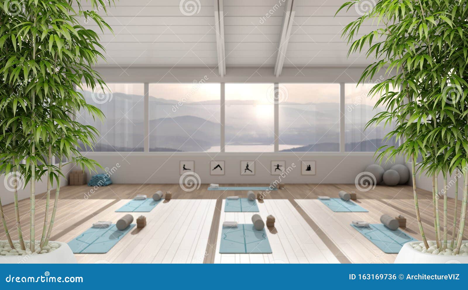 Zen Interior with Potted Bamboo Plant, Natural Interior Design