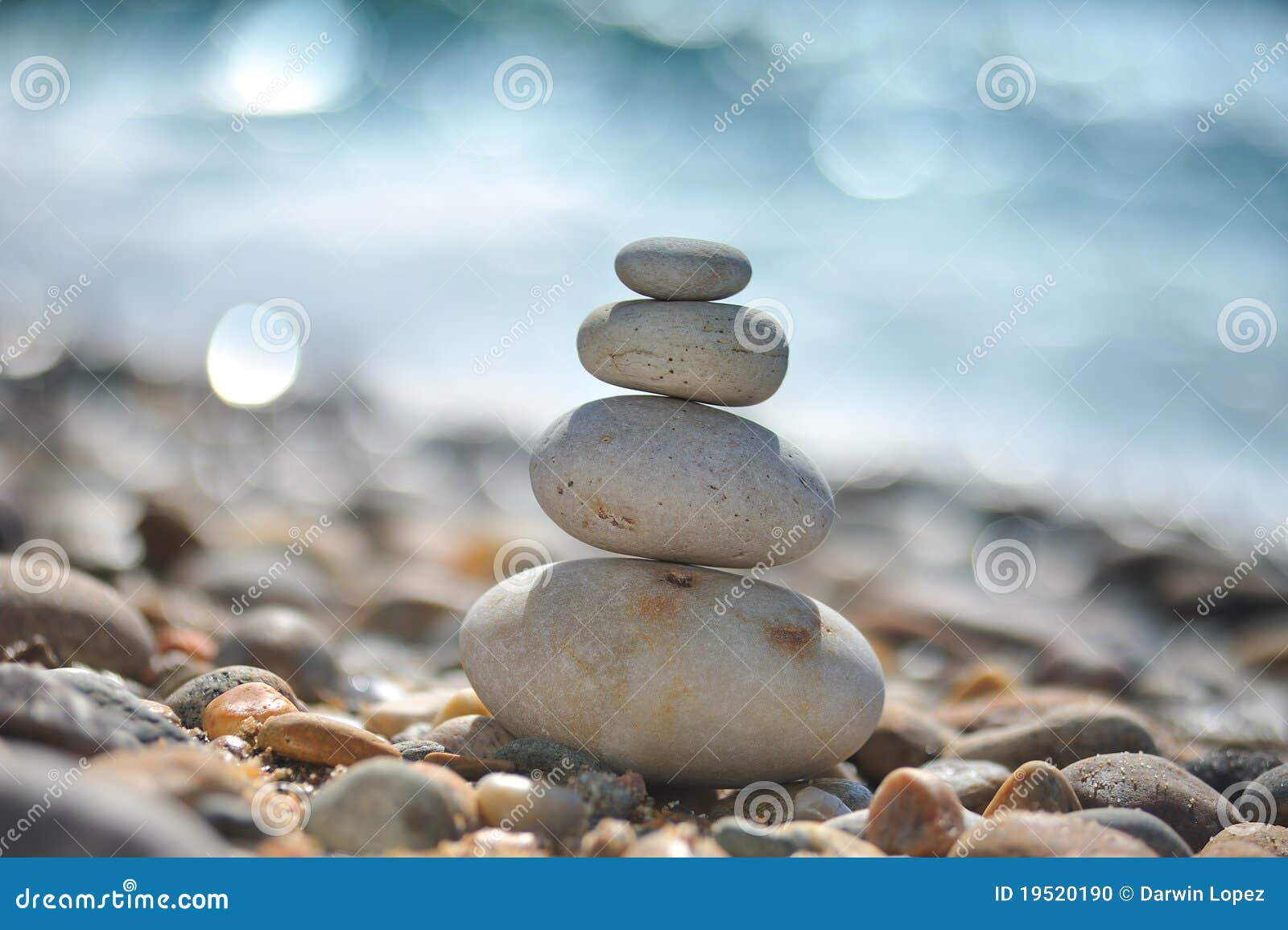 zen rocks on the beach