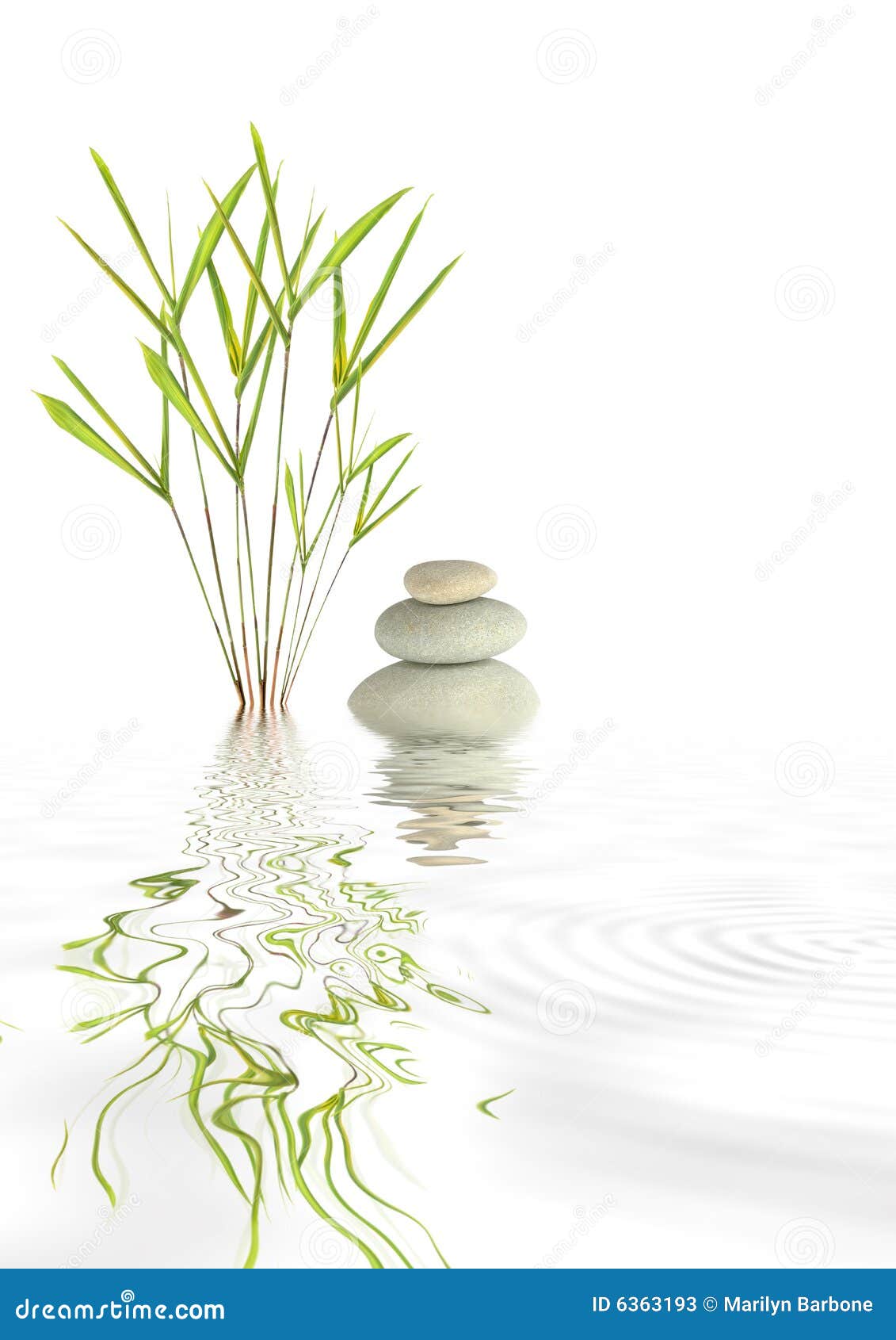 zen spa stones and bamboo