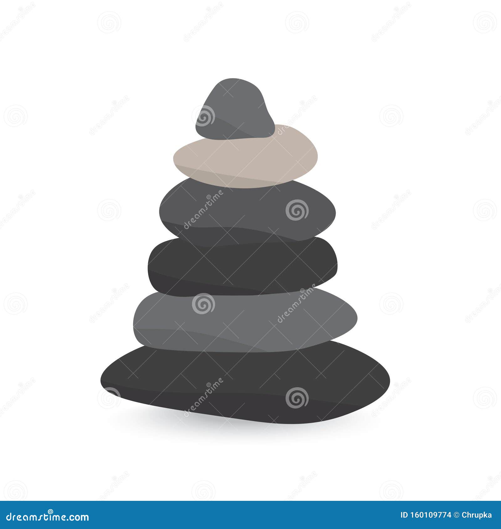 Zen Stones Balance Icon Stock Vector Illustration Of Rock