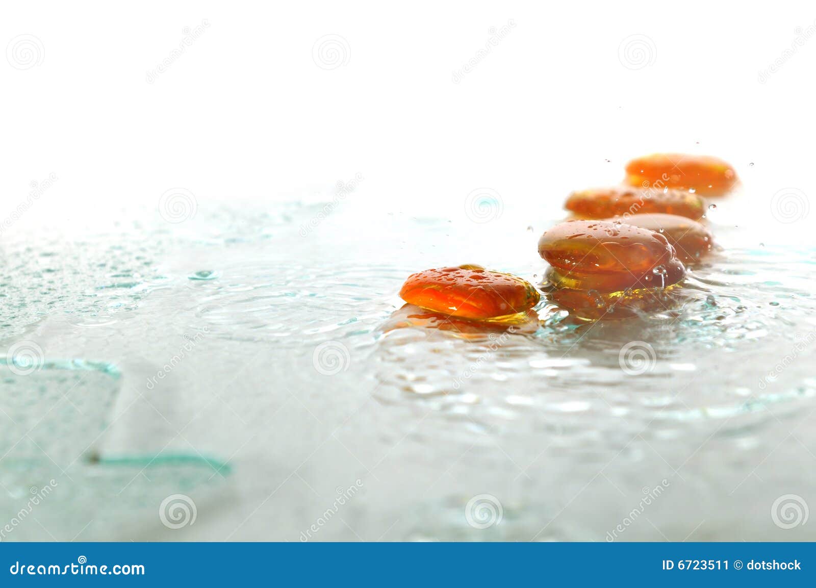 Zen Stones with Falling Water Drops Stock Image Image of meditating