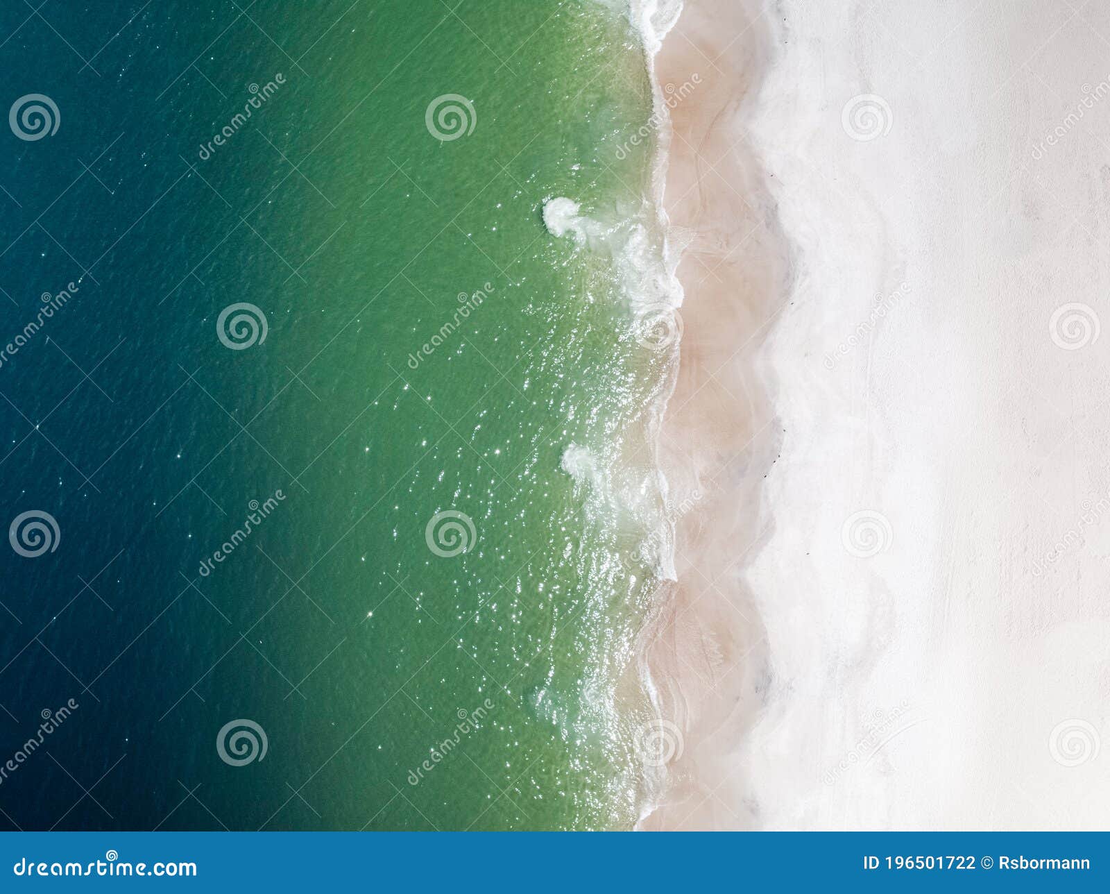 zenital view from a brazilian beach