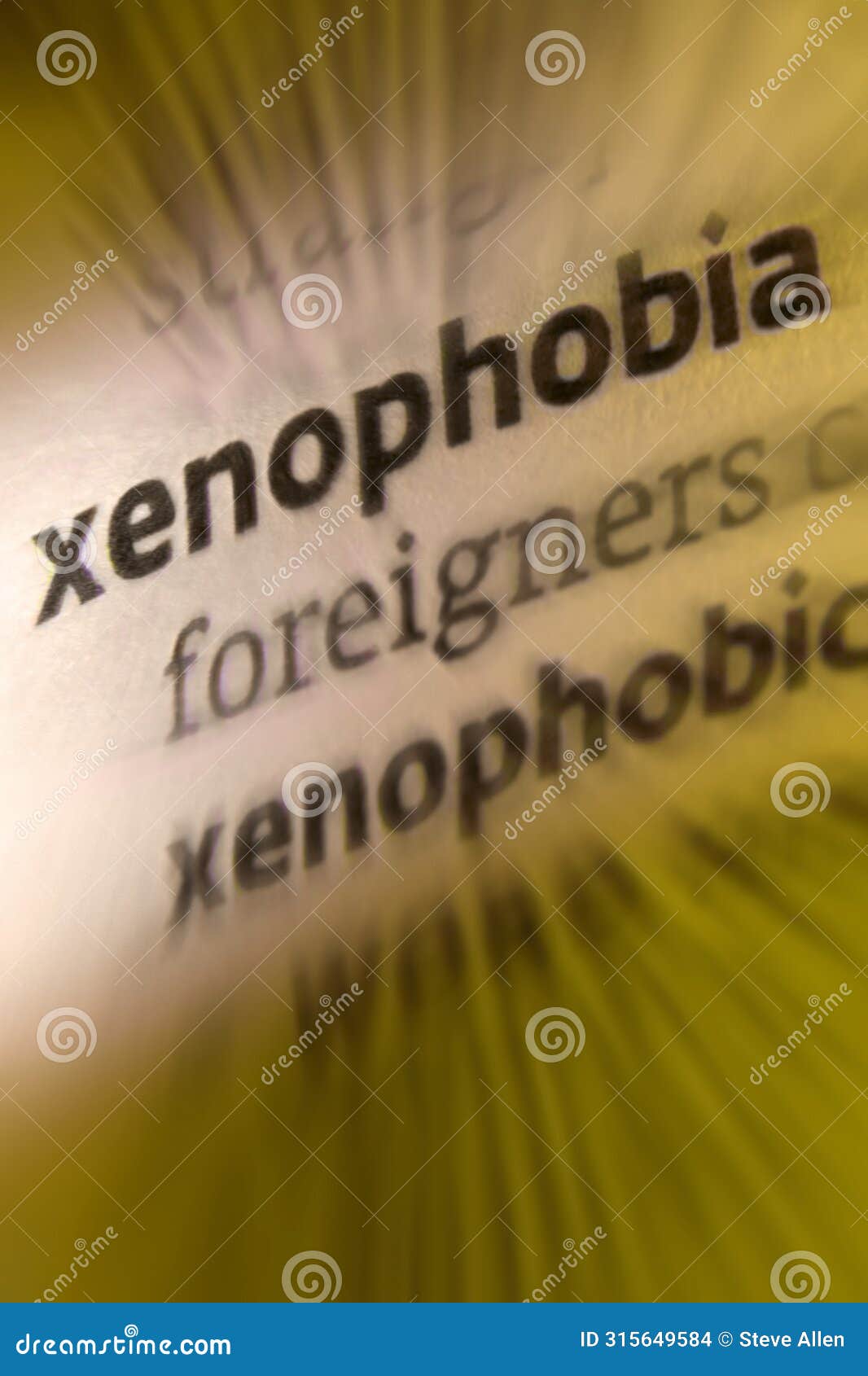 zenophobia - hatred of foreigners