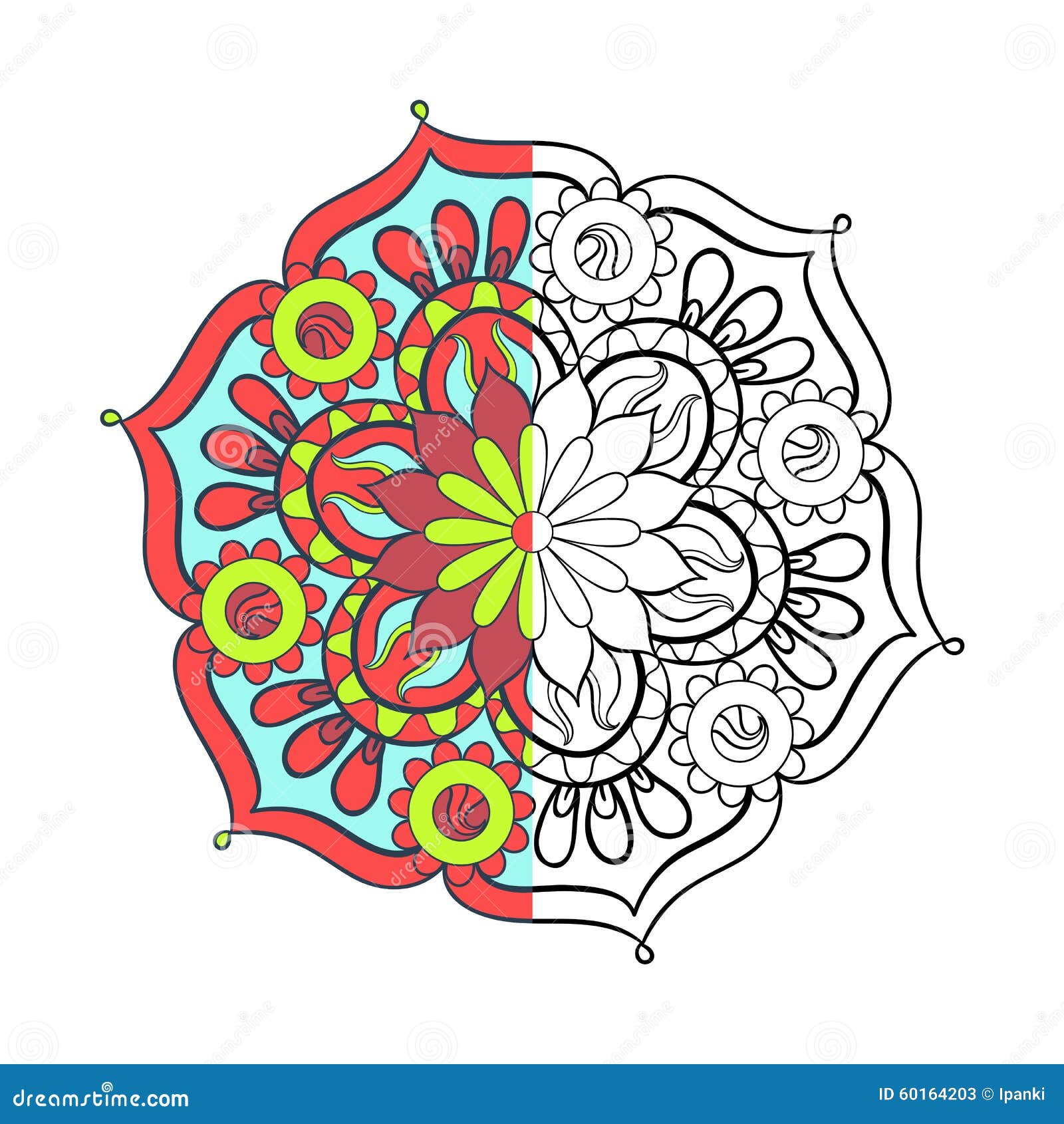 Vetores de Figura De Mandala Para Colorir Desenho De Rabiscos e mais  imagens de Abstrato - Abstrato, Arte, Bordado - iStock