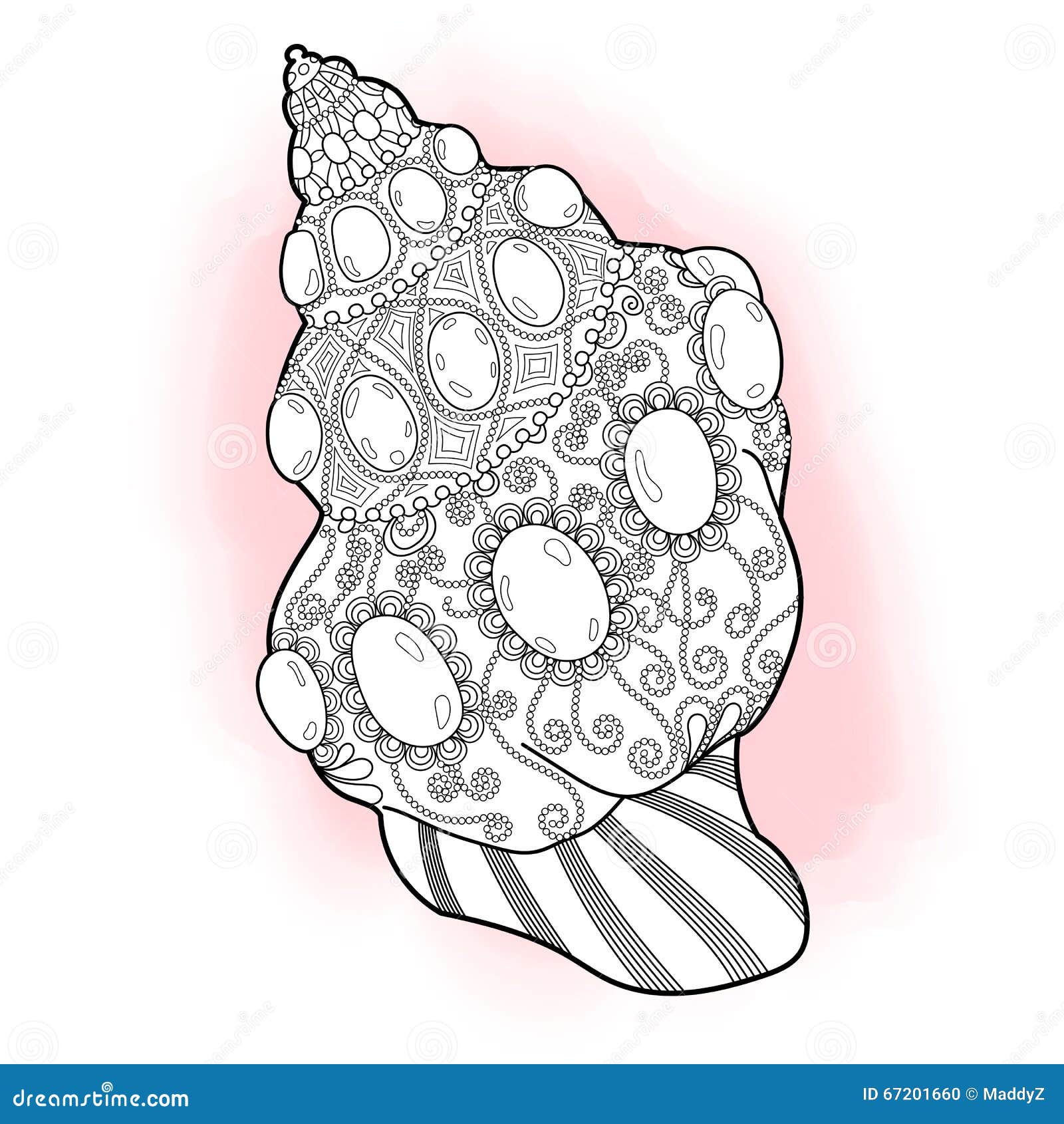 ZentangleMuschelVektor Illustration Vektor Abbildung