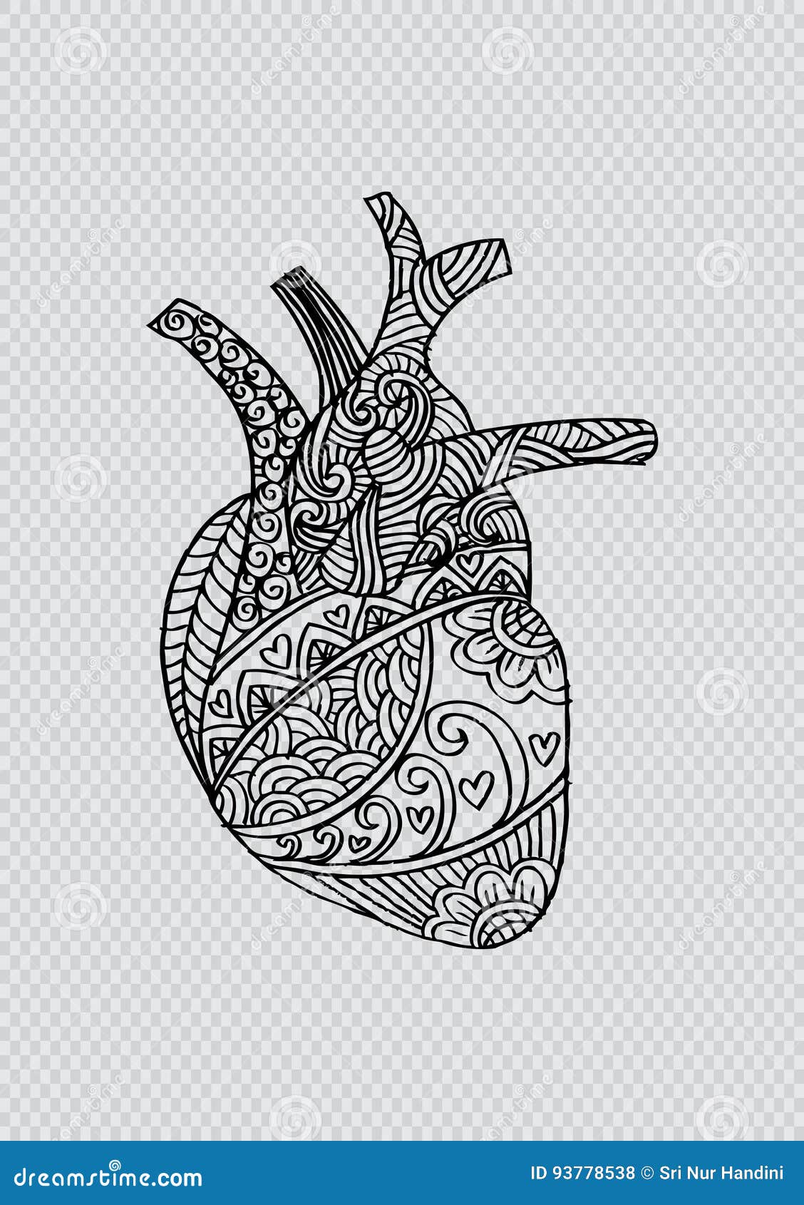 real heart stencil