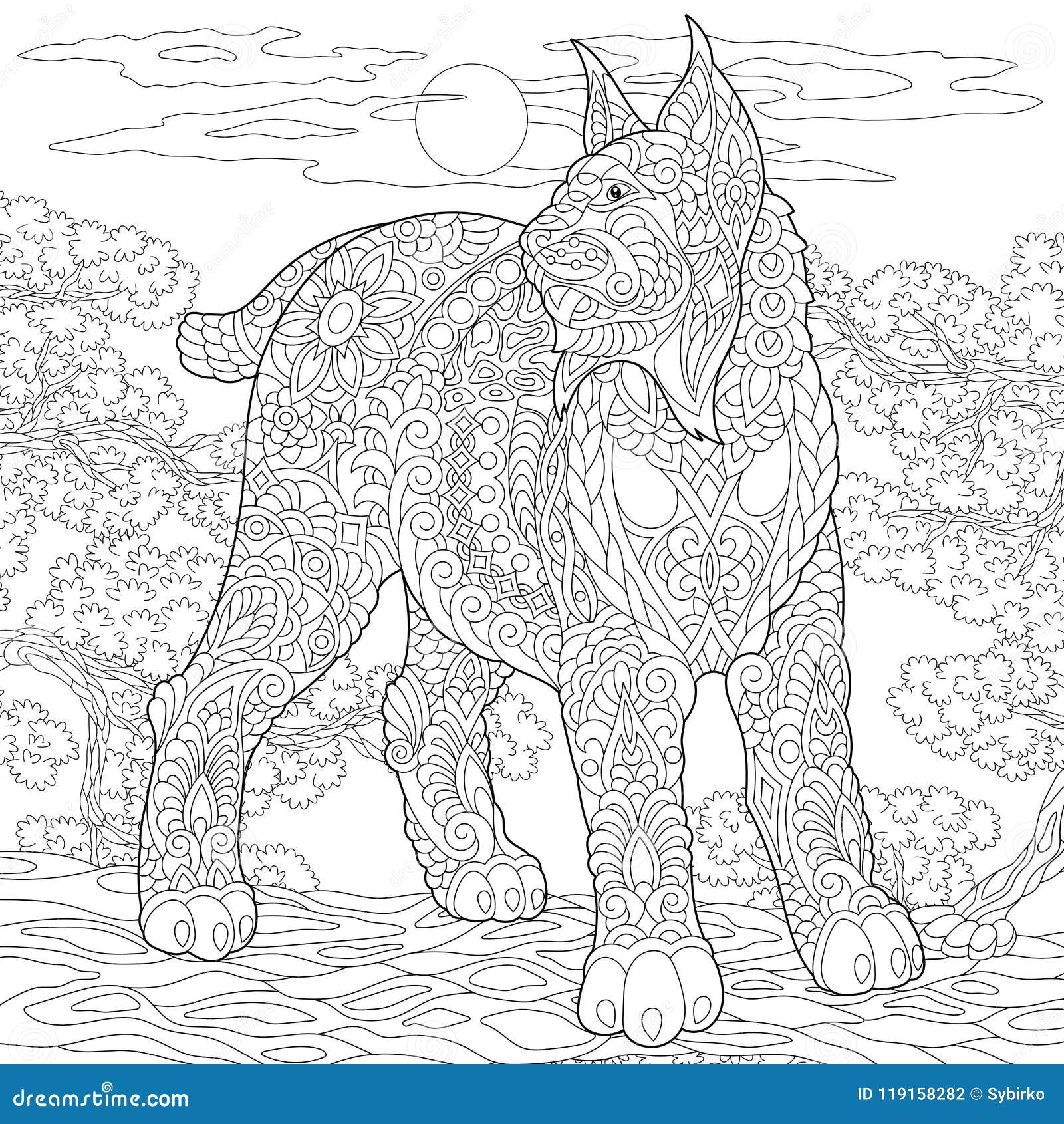 Bobcat Coloring Page Stock Illustrations – 20 Bobcat Coloring Page ...