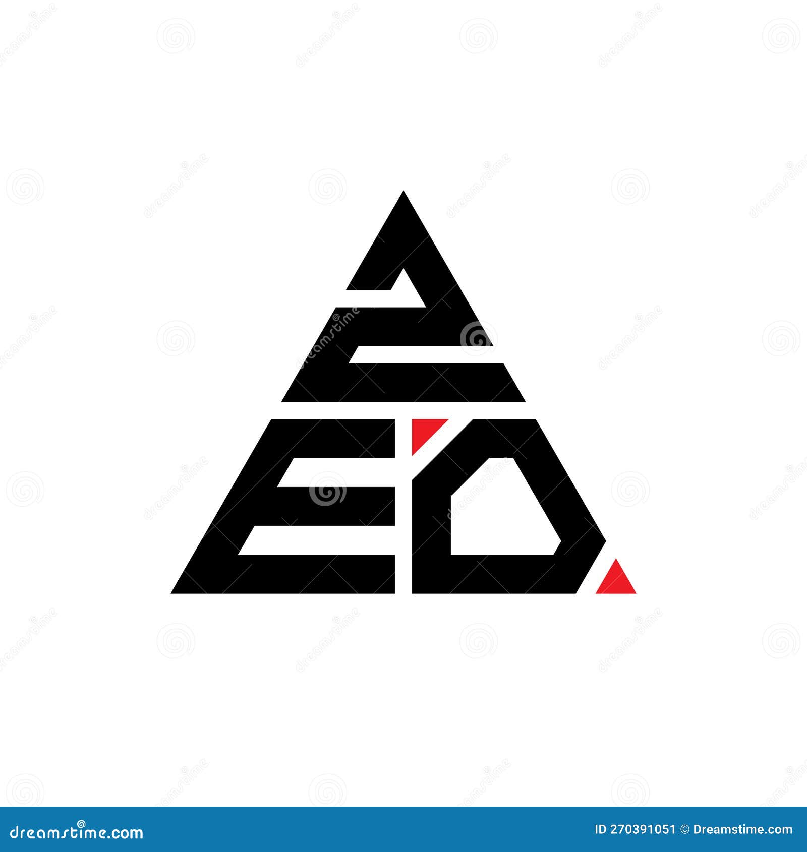 zeo triangle letter logo  with triangle . zeo triangle logo  monogram. zeo triangle  logo template with red