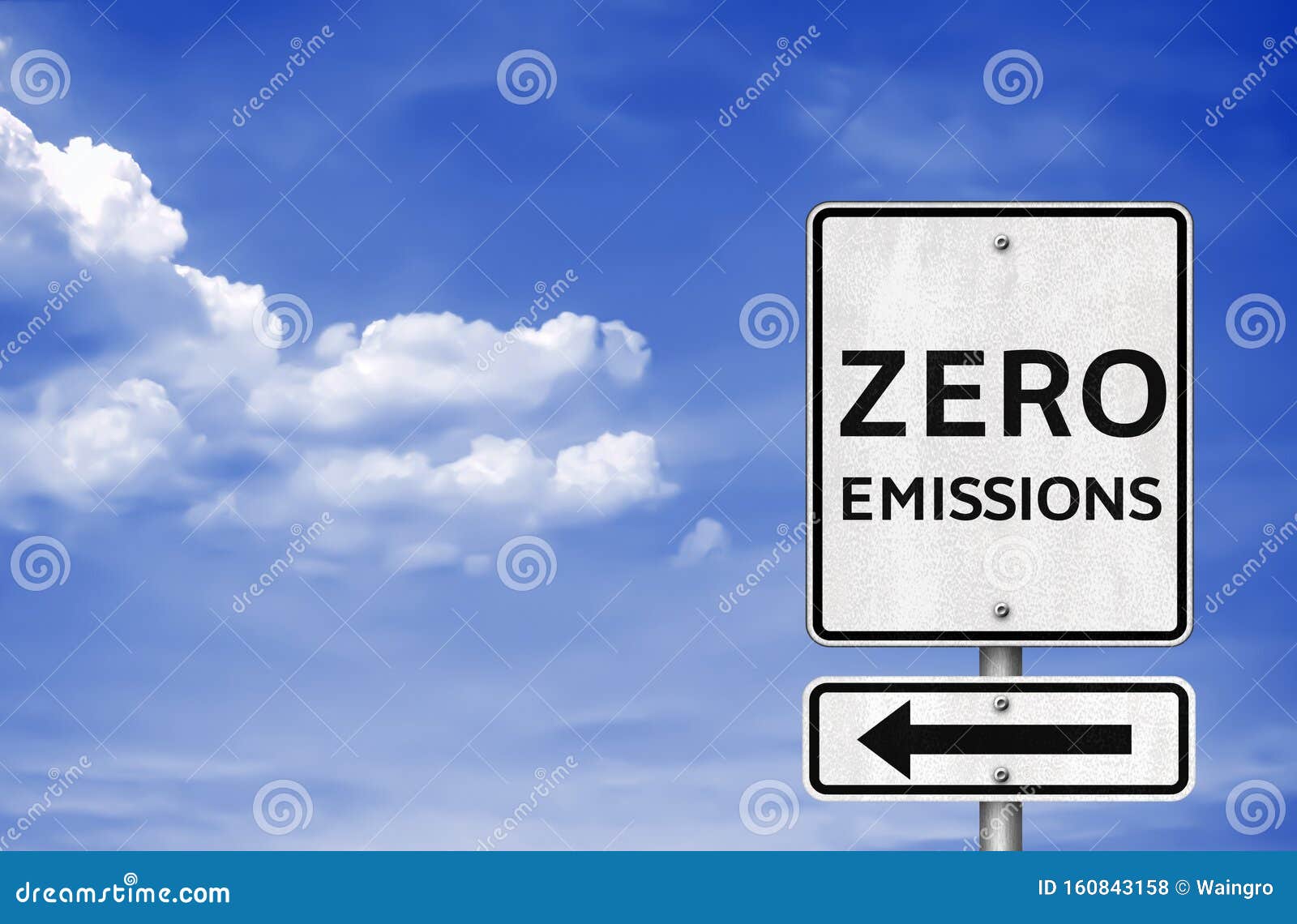 zero emissions - road sign information