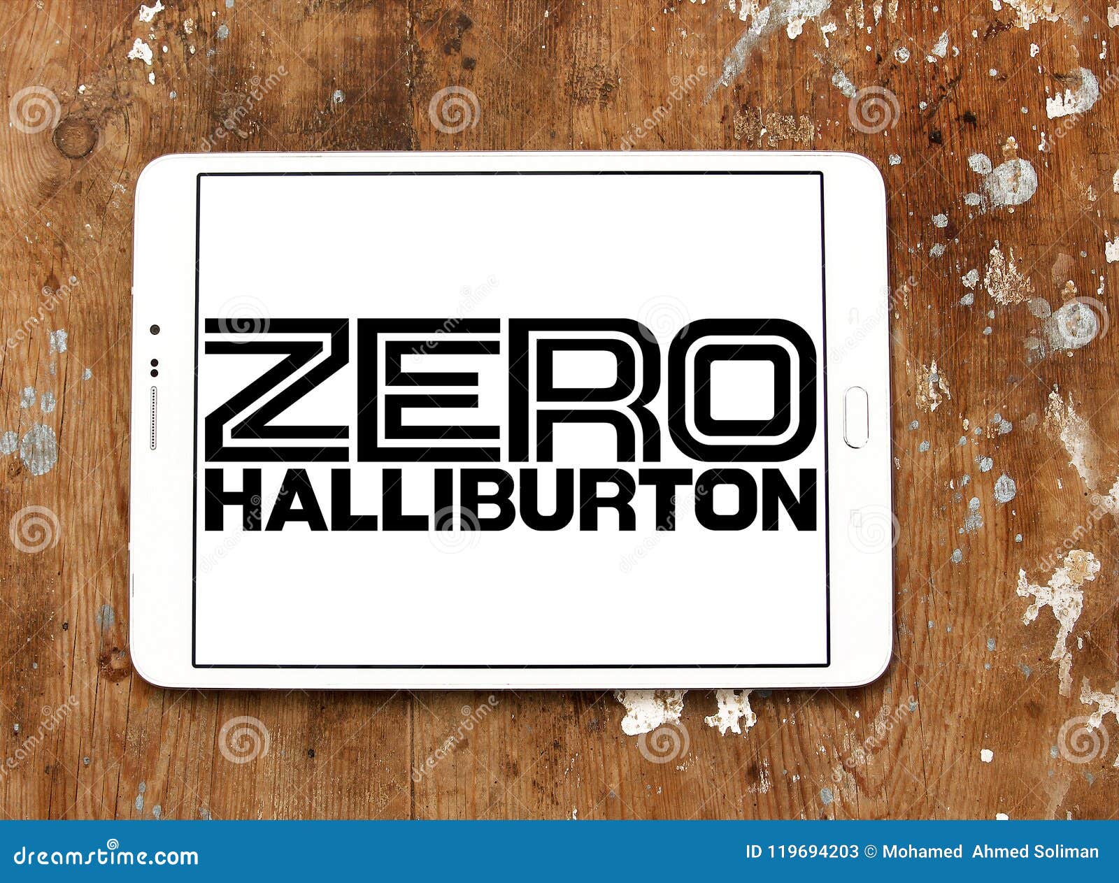 Zero Halliburton Company Logo Editorial Stock Photo - Image of tablet