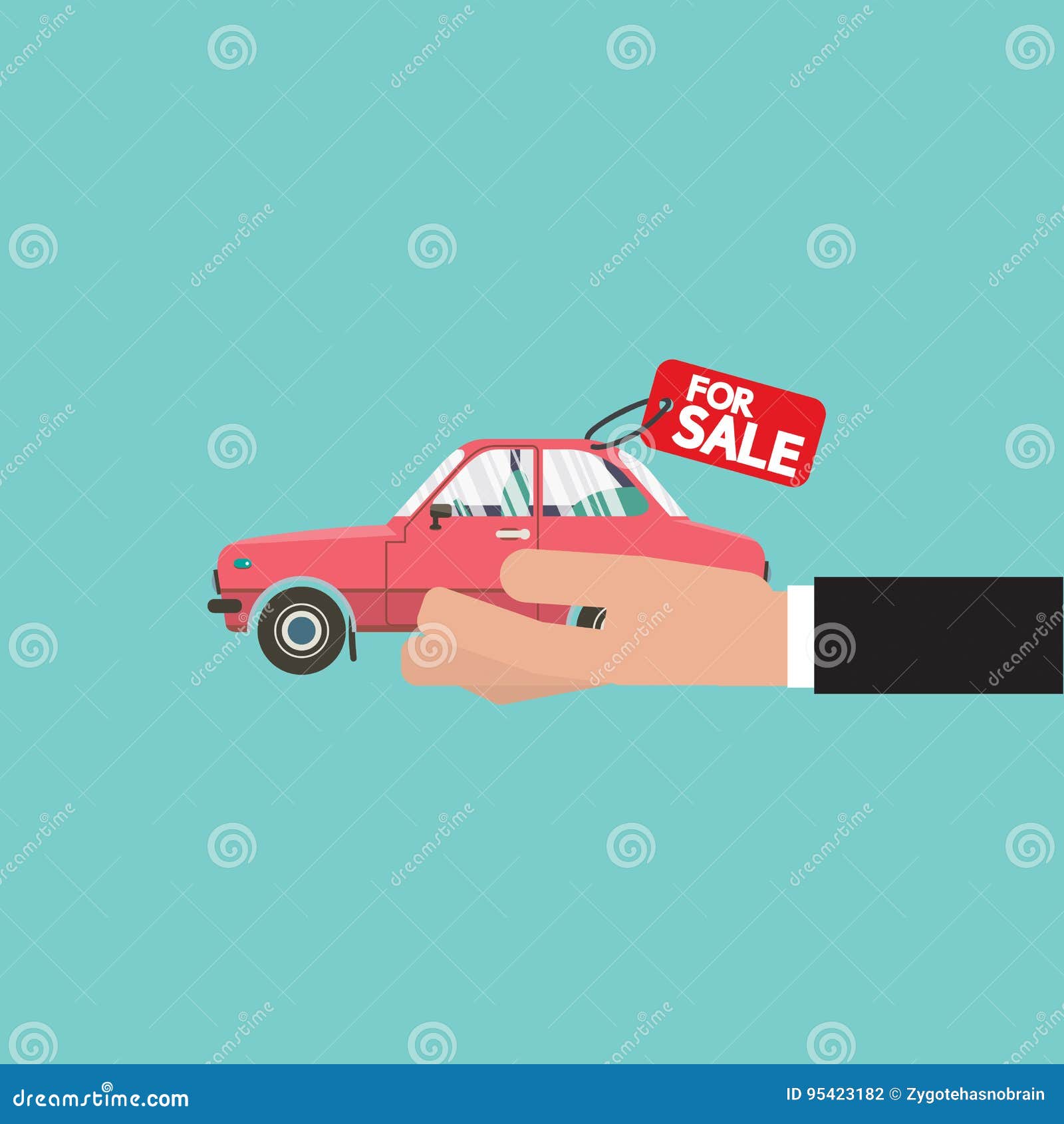 Zero Percent Car Loan stock vector. Illustration of purchase 95423182