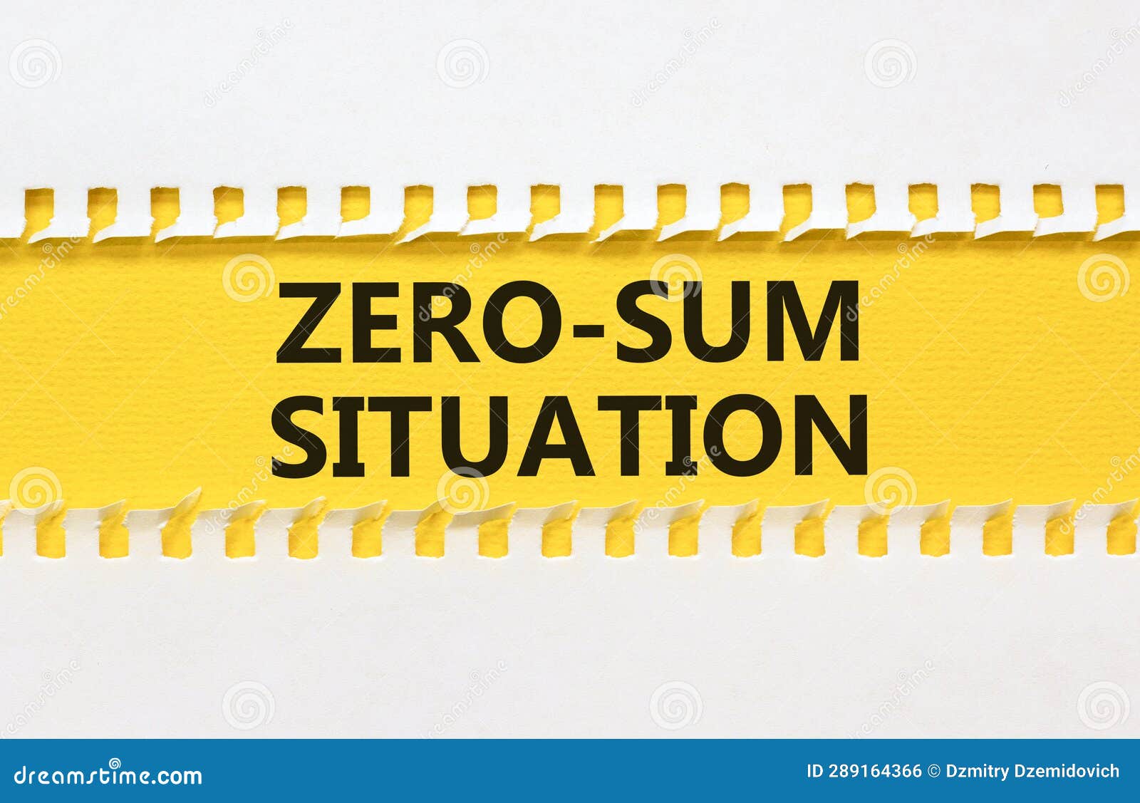 zero-sum situation . concept words zero-sum situation on beautiful yellow paper. beautiful white table white background.