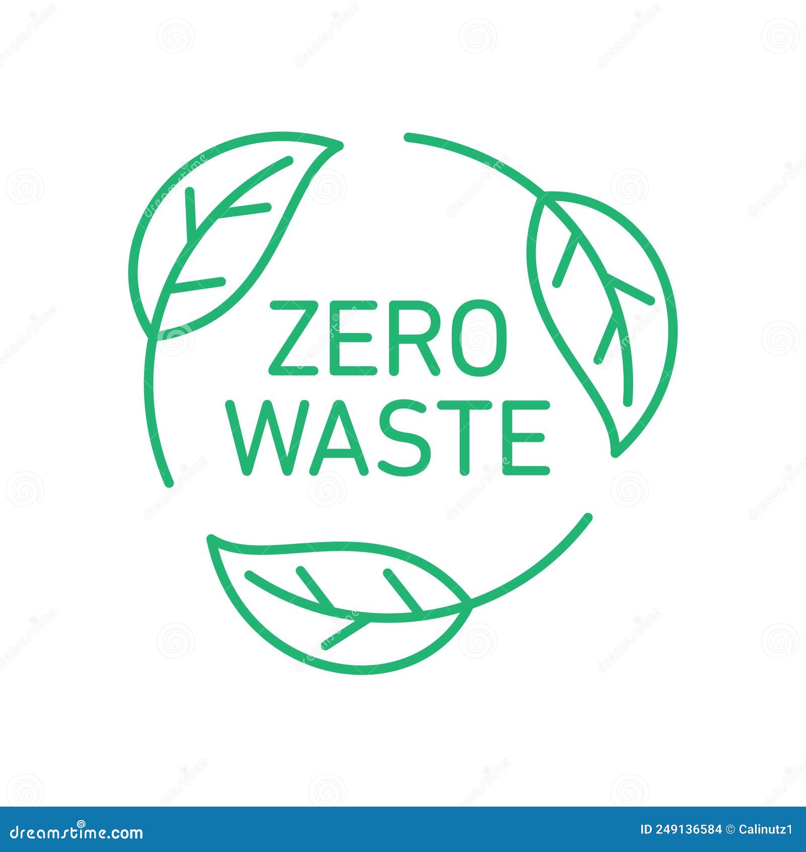 Zero Waste Vector Icon Stamp Badge Stock Vector - Illustration of icon ...