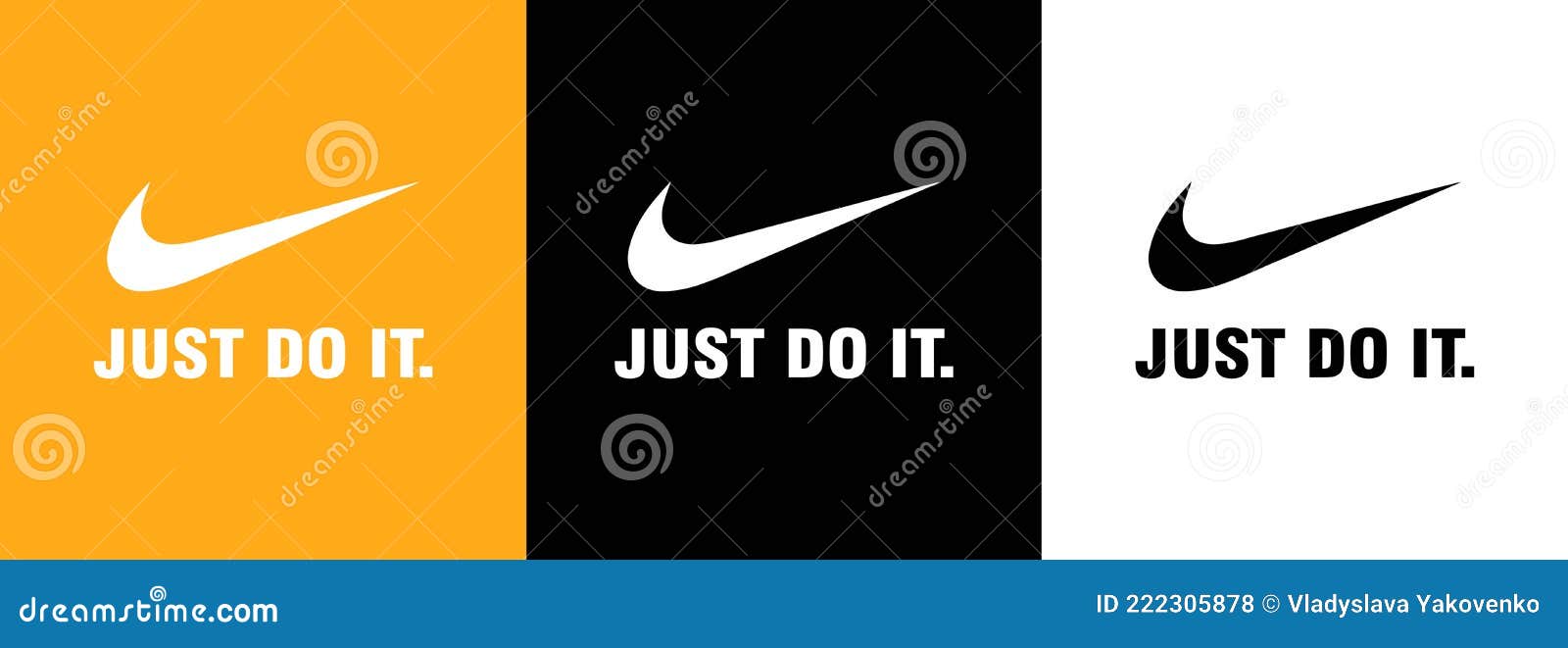 Zestaw Logo Nike. Marka Sportowa. Po Prostu Zrób To. Logo Sprzętu Sportowego I Firmy Nike. Wektor. Zdjęcie Stock Editorial - Ilustracja złożonej z firma: 222305878
