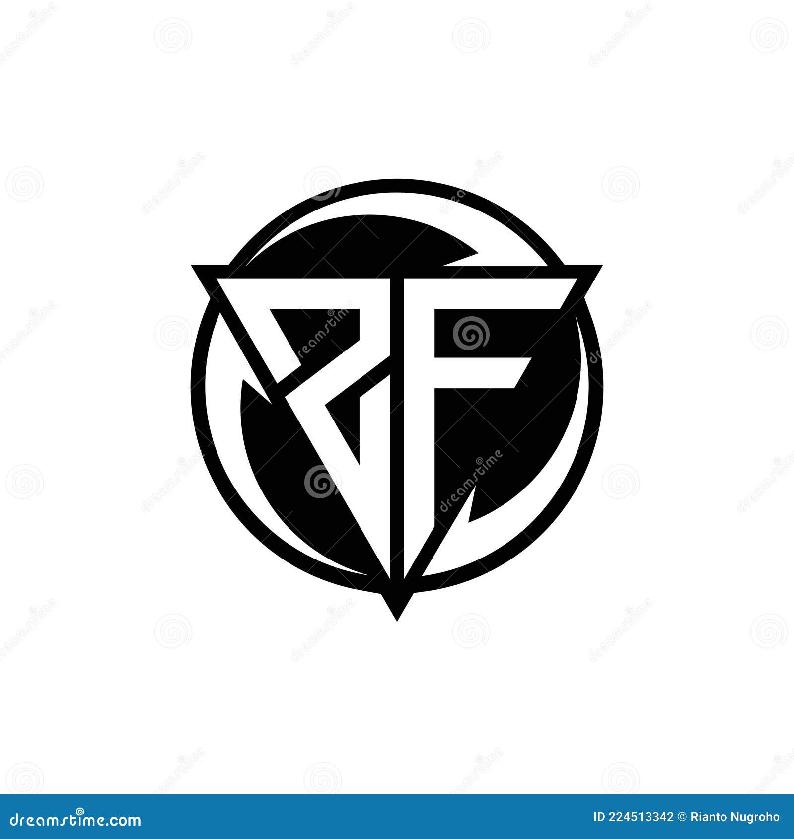 ZF Logo Monogram Design Template Stock Vector - Illustration of