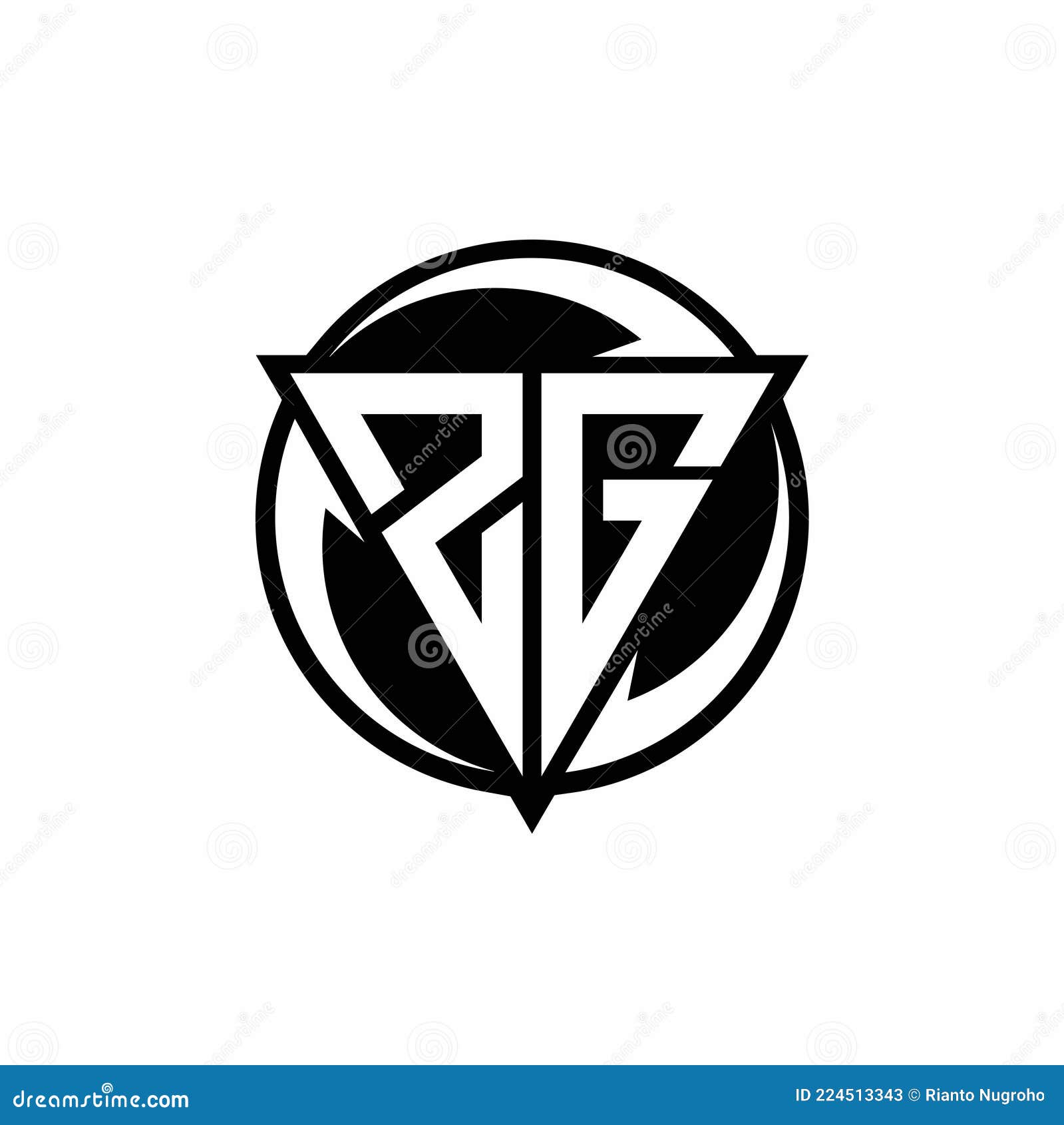 ZG Logo Monogram Design Template Stock Vector Illustration of