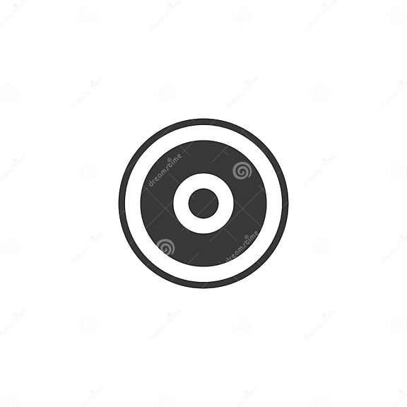 ZielSymbol Mit Punkt in Der Mitte. Auf Weißem Hintergrund. Vektor Abbildung