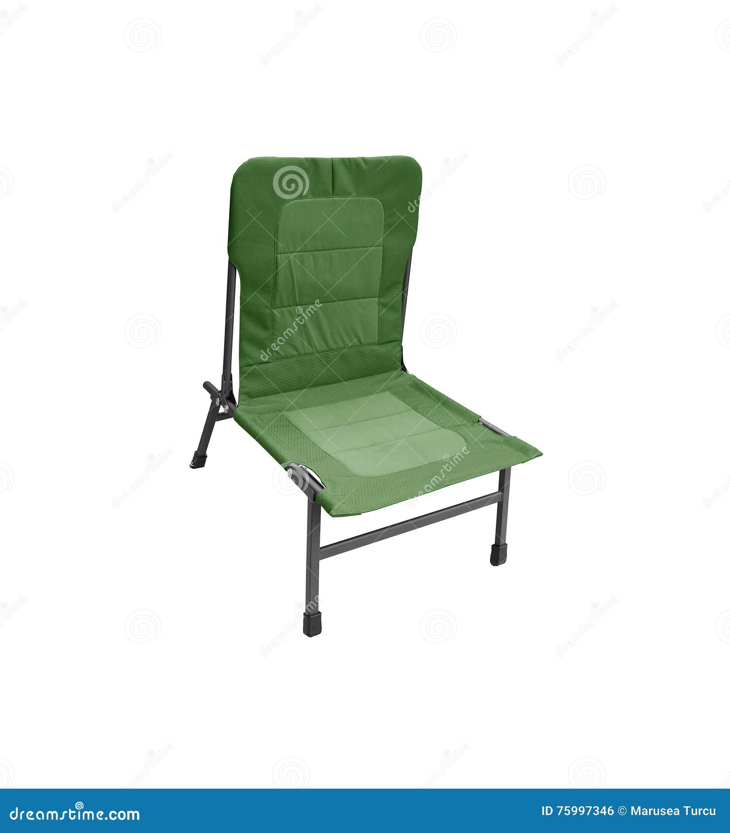 Zielony krzesło odizolowywający na białym tle