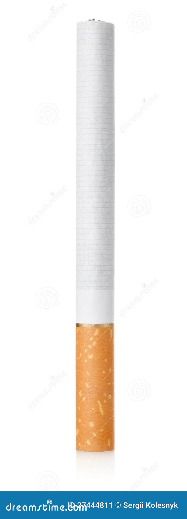 Zigarette mit dem Filter stockbild. Bild von getrennt 27444811