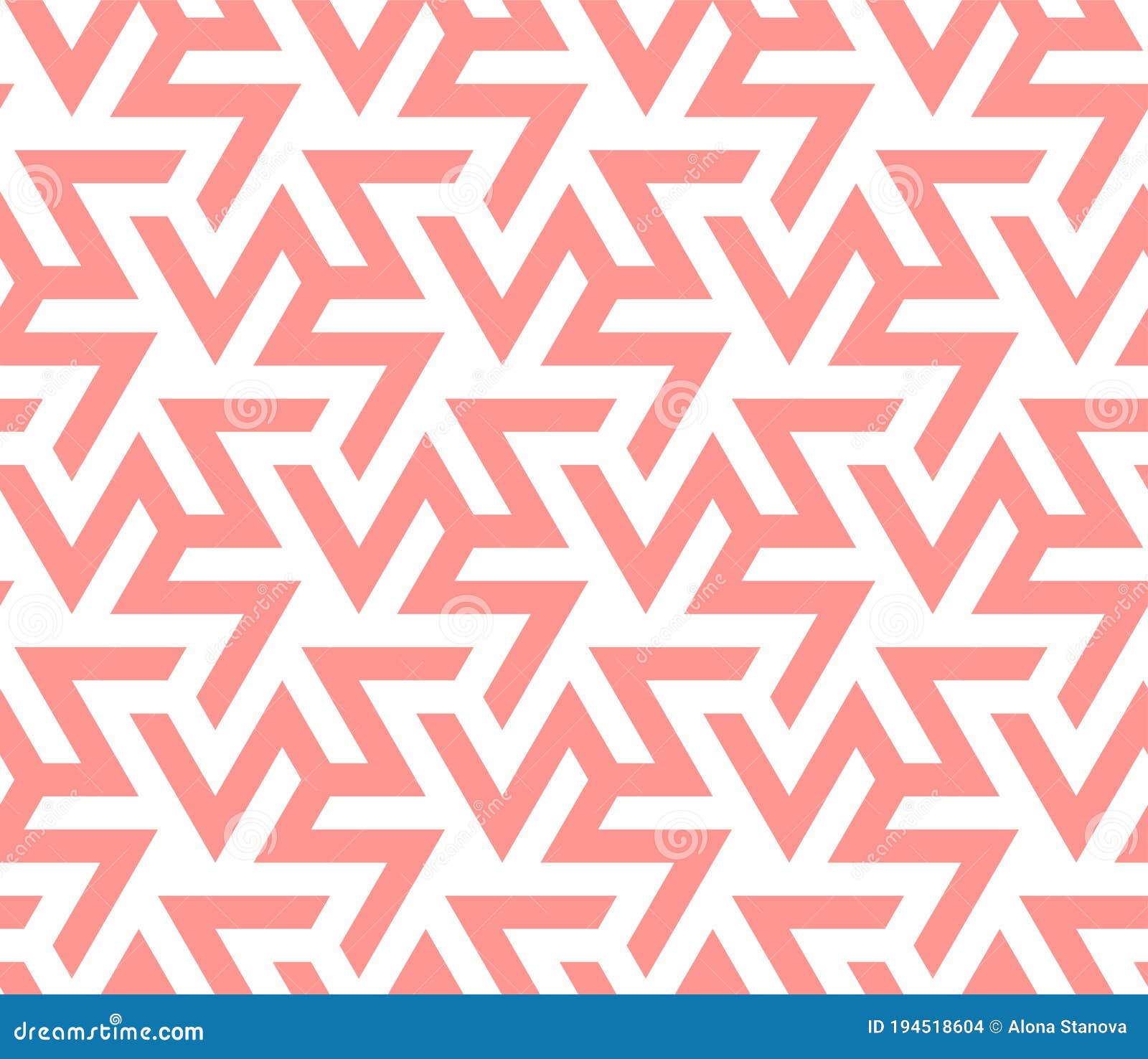 zigzag, crankle coral color seamless geometric pattern.  repeating pattern for fabric , cloth, textile