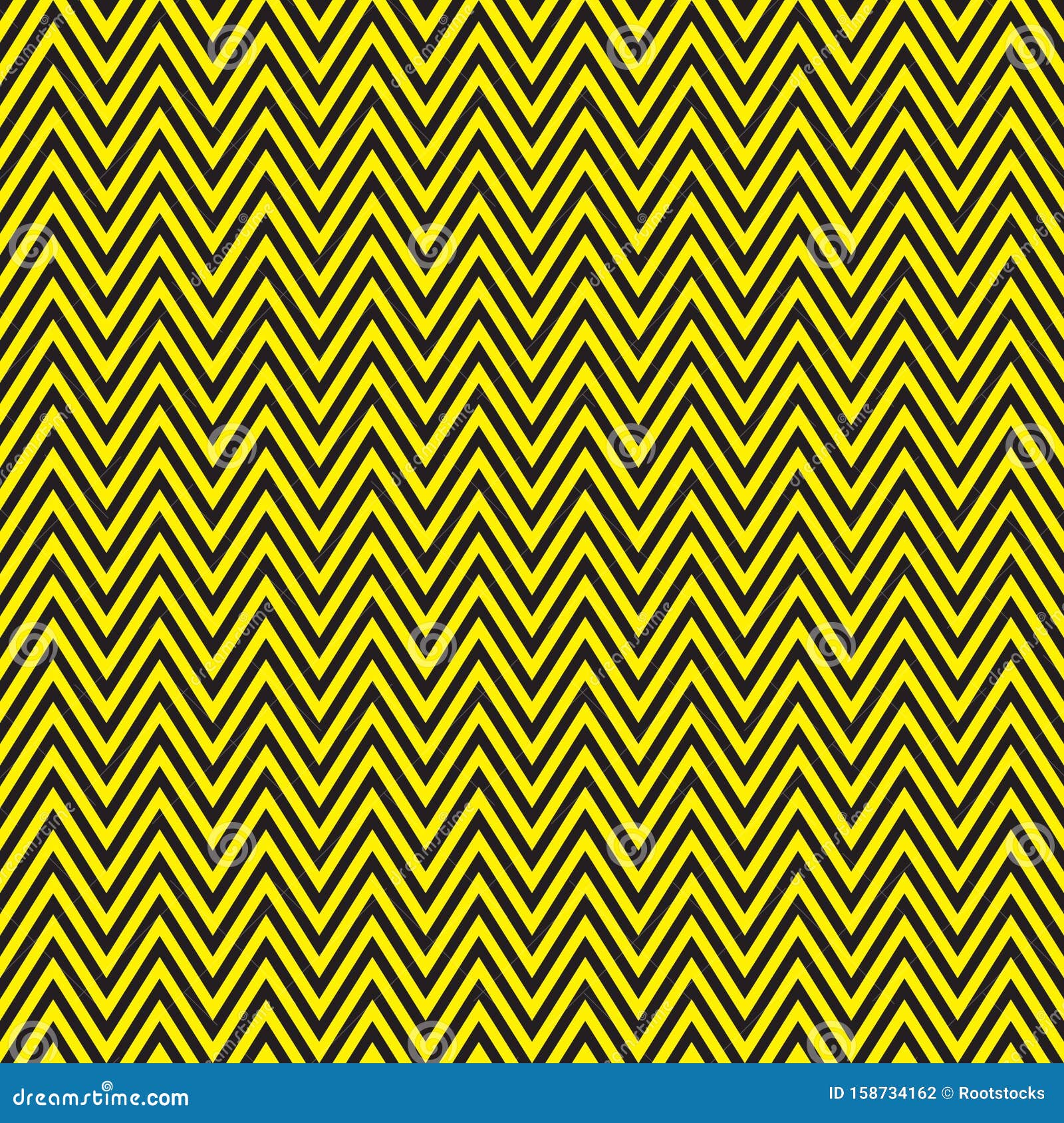 Zigzag Black and Yellow Pattern Stock Illustration Illustration of