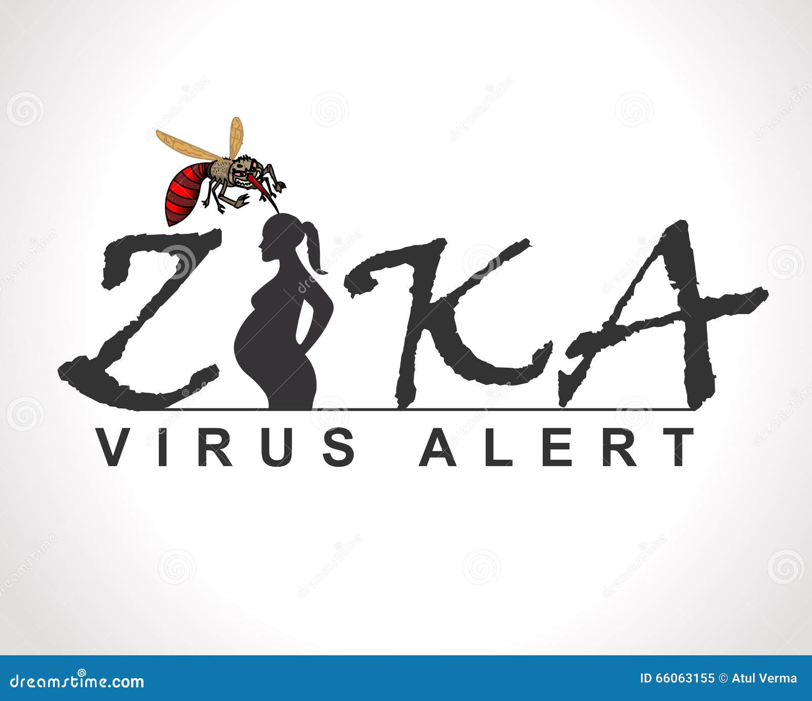 zika virus alert graphic, ideal for informational and institutional sanitation and related care