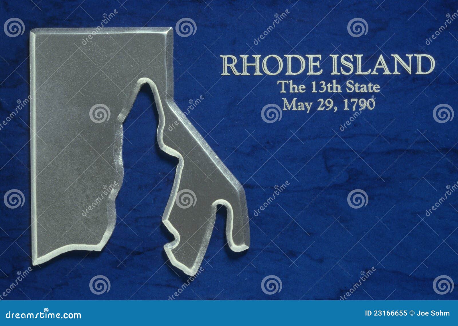 Zilveren Kaart van Rhode Island de V.S.