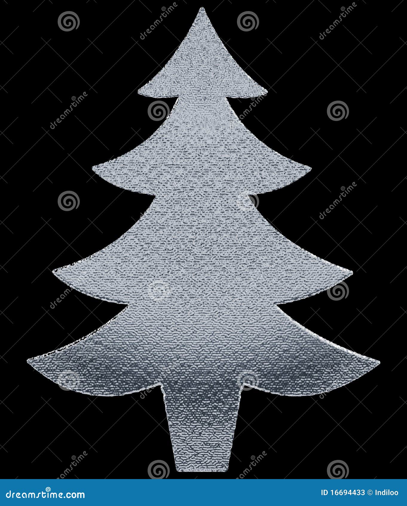 Zilveren Kerstboom stock illustratie. Illustration of geïsoleerd - 16694433