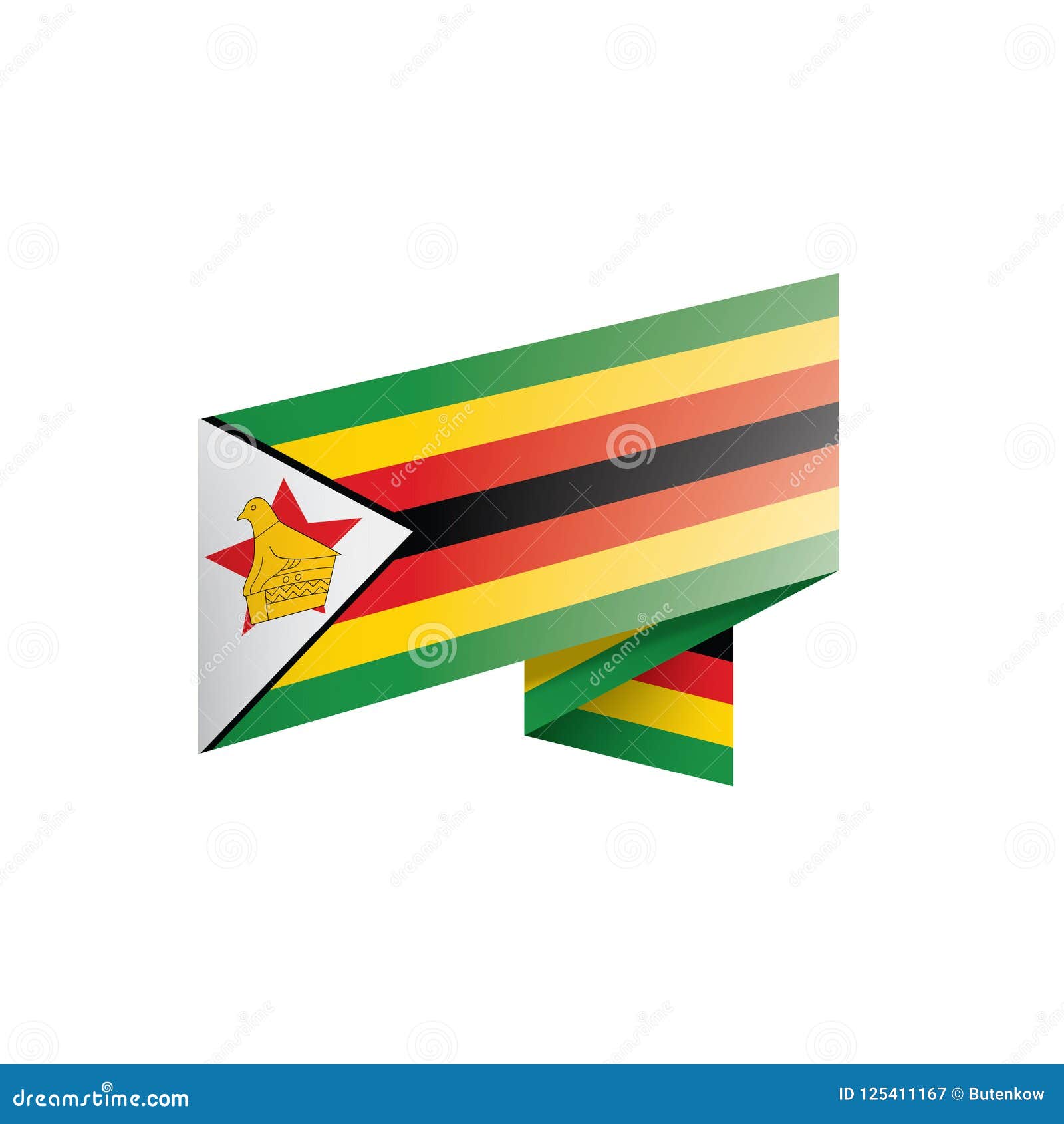 Download Zimbabwe Flag, Vector Illustration On A White Background ...