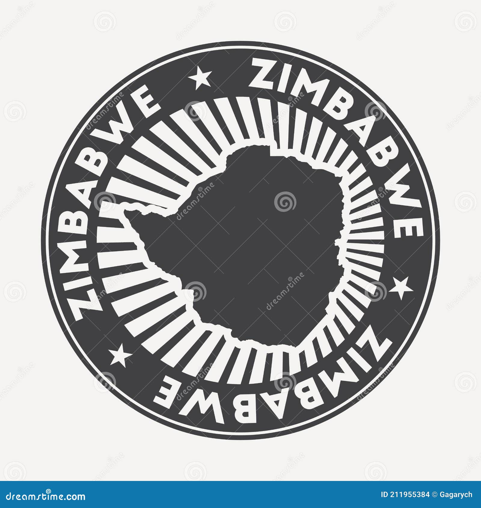 Zimbabwe round logo. stock vector. Illustration of design - 211955384