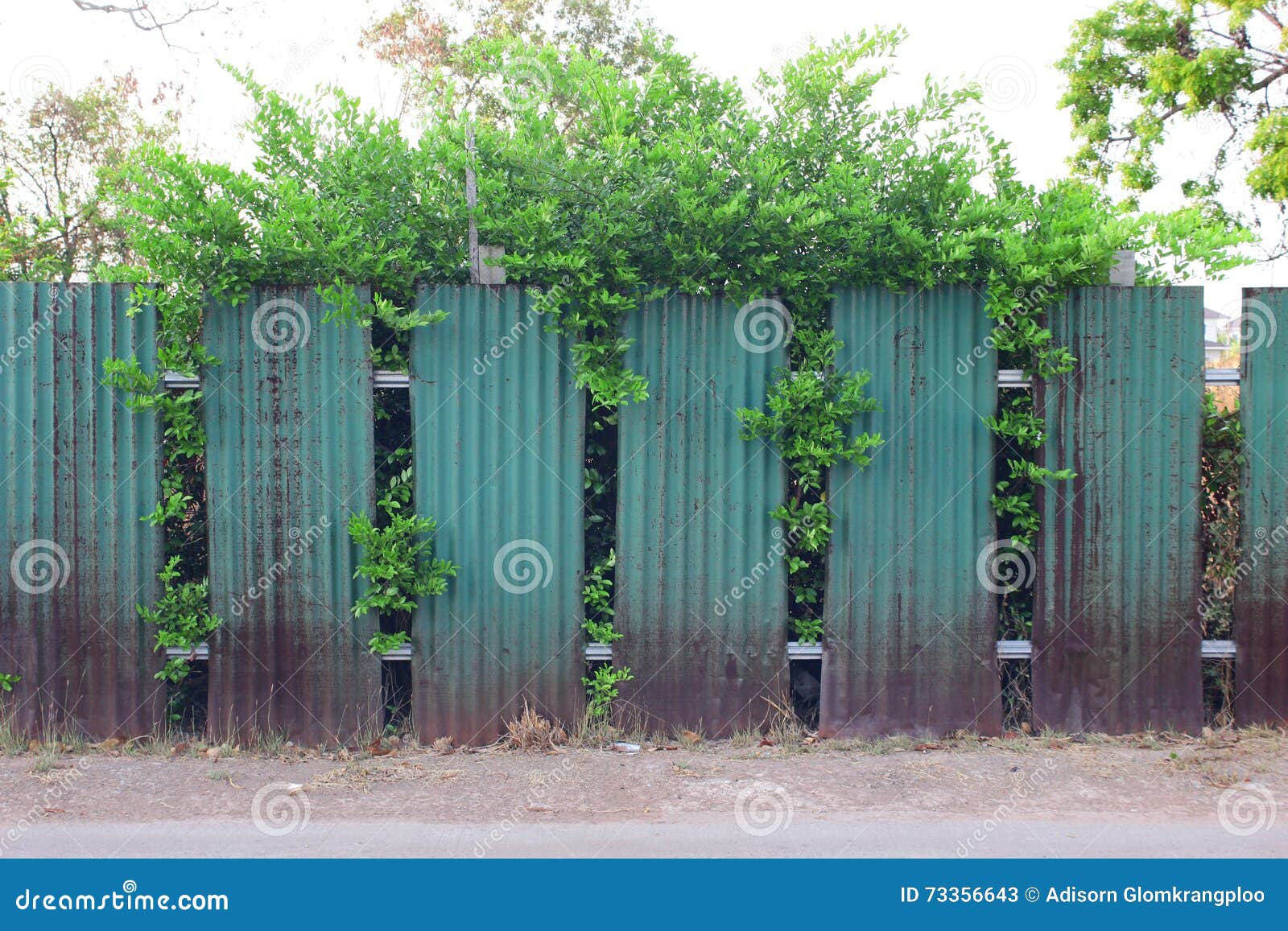 Zinc fence stock image. Image of surface, zinc, rust 73356643