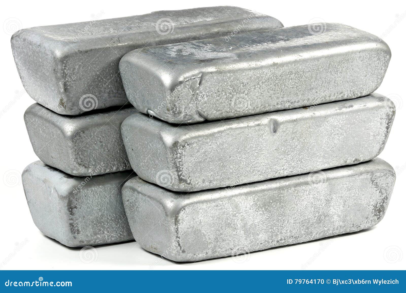 Ingot Or Zinc Bar Isolated On Insulated Black Background, Metal Used In