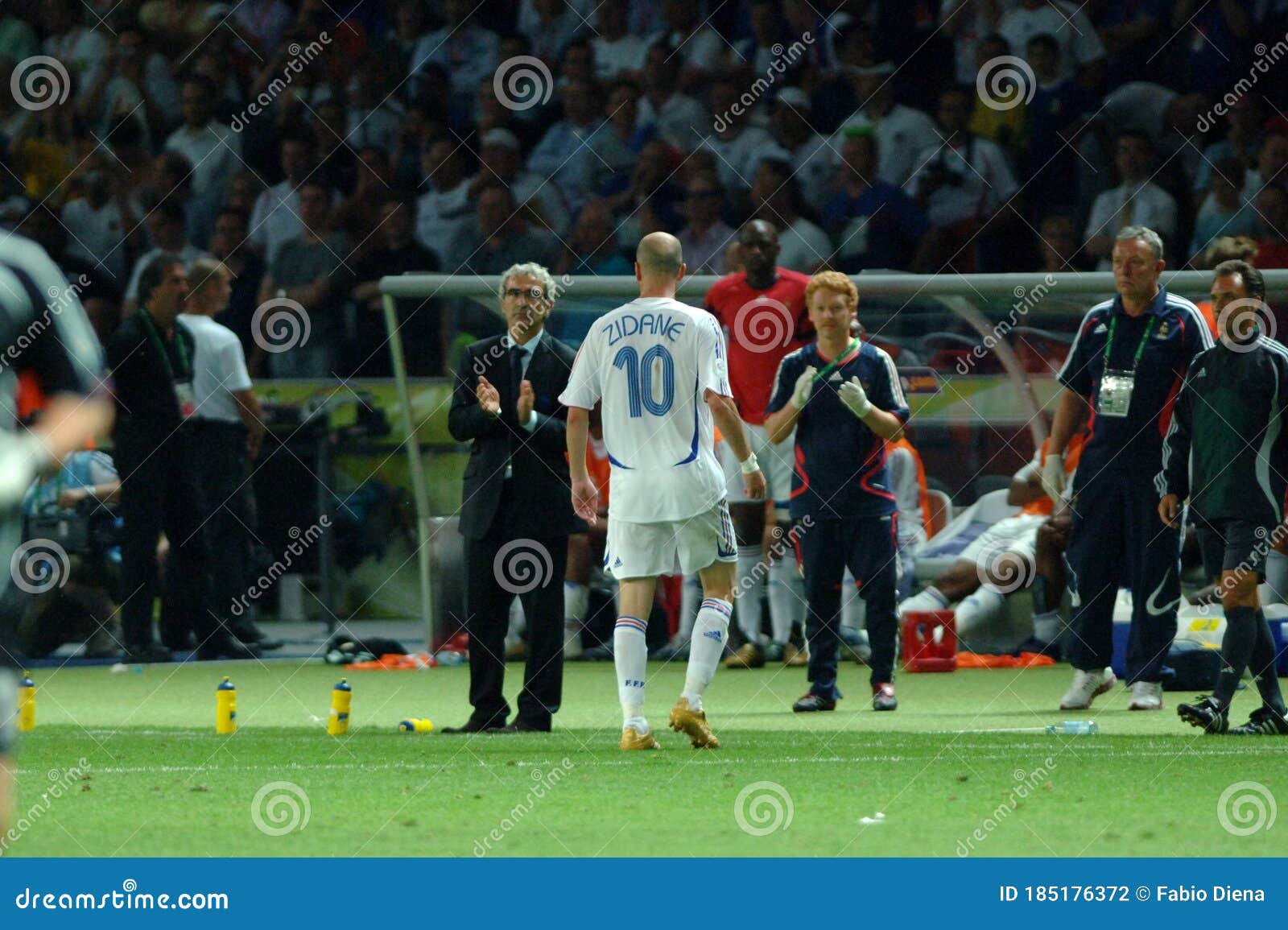 Zinedine Leaves the Field for Card after Foul on Marco Materazzi Editorial Photography - Image world, fifa: 185176372