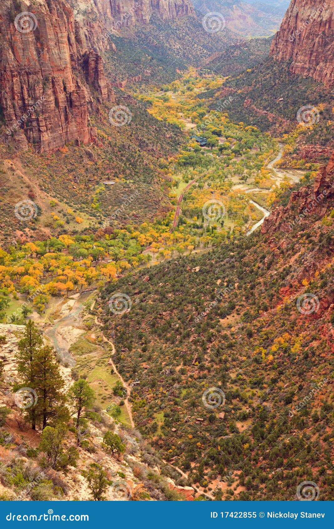 Zion Canton Aerial Vista stock image. Image of eroded 17422855