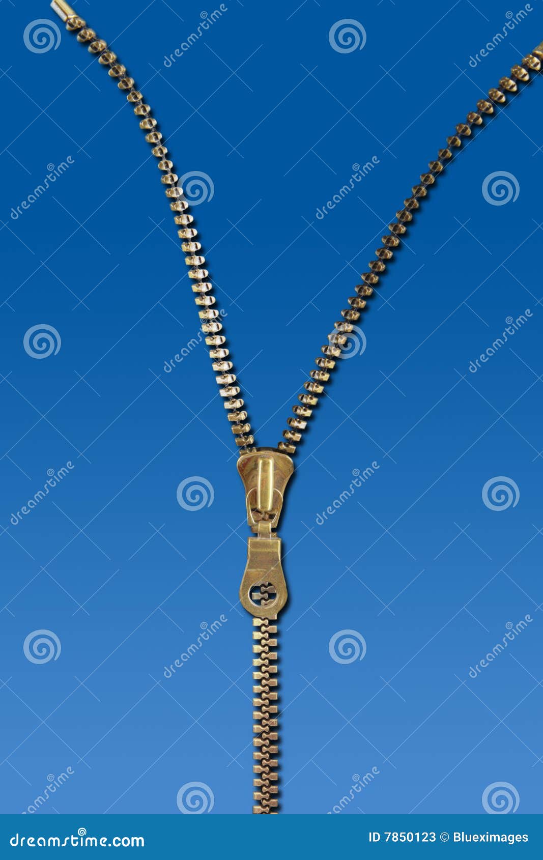 Zip stock image. Image of clothes, blue, close, open, background 7850123