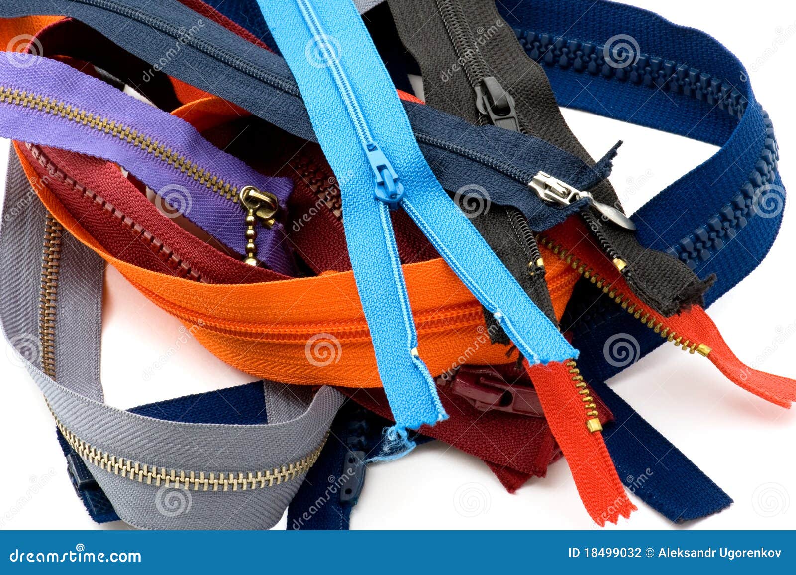 Zip close up on white stock photo. Image of open, unzip - 18499032