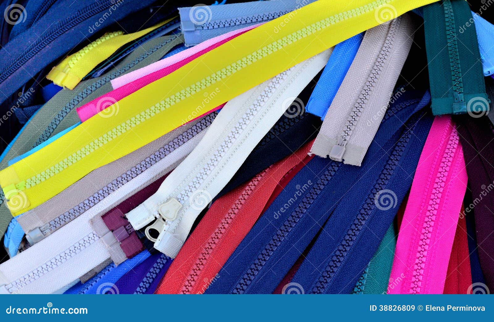 Zip different colors stock image. Image of sewing, industry - 38826809