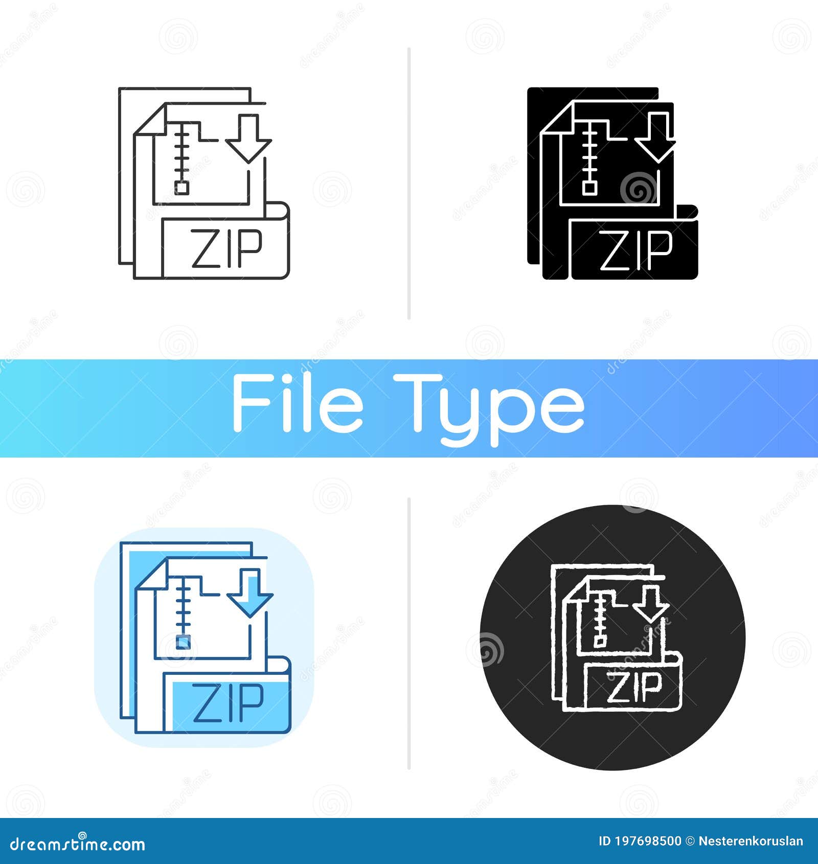 ZIP file icon stock vector. Illustration of isolated 197698500