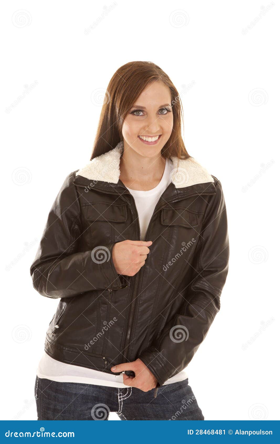 Zip jacket stock image. Image of female, people, luxury 28468481