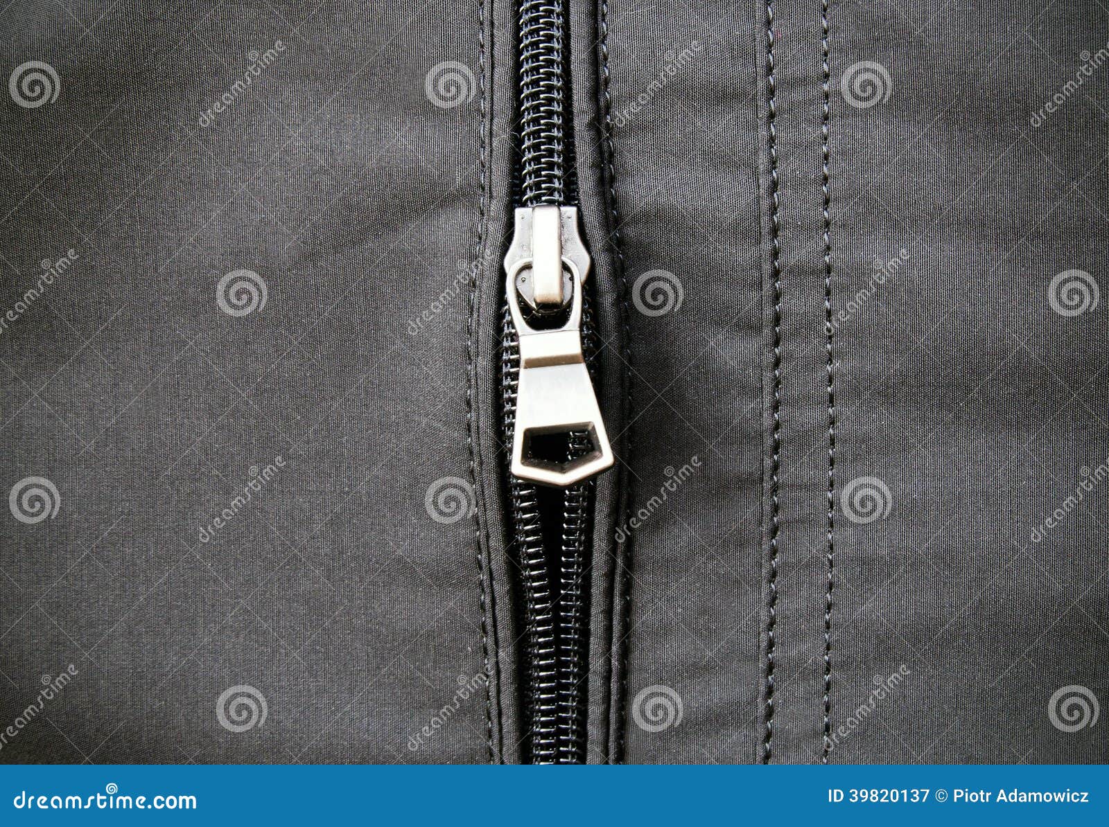 Zip on leather jacket stock image. Image of clothing - 39820137