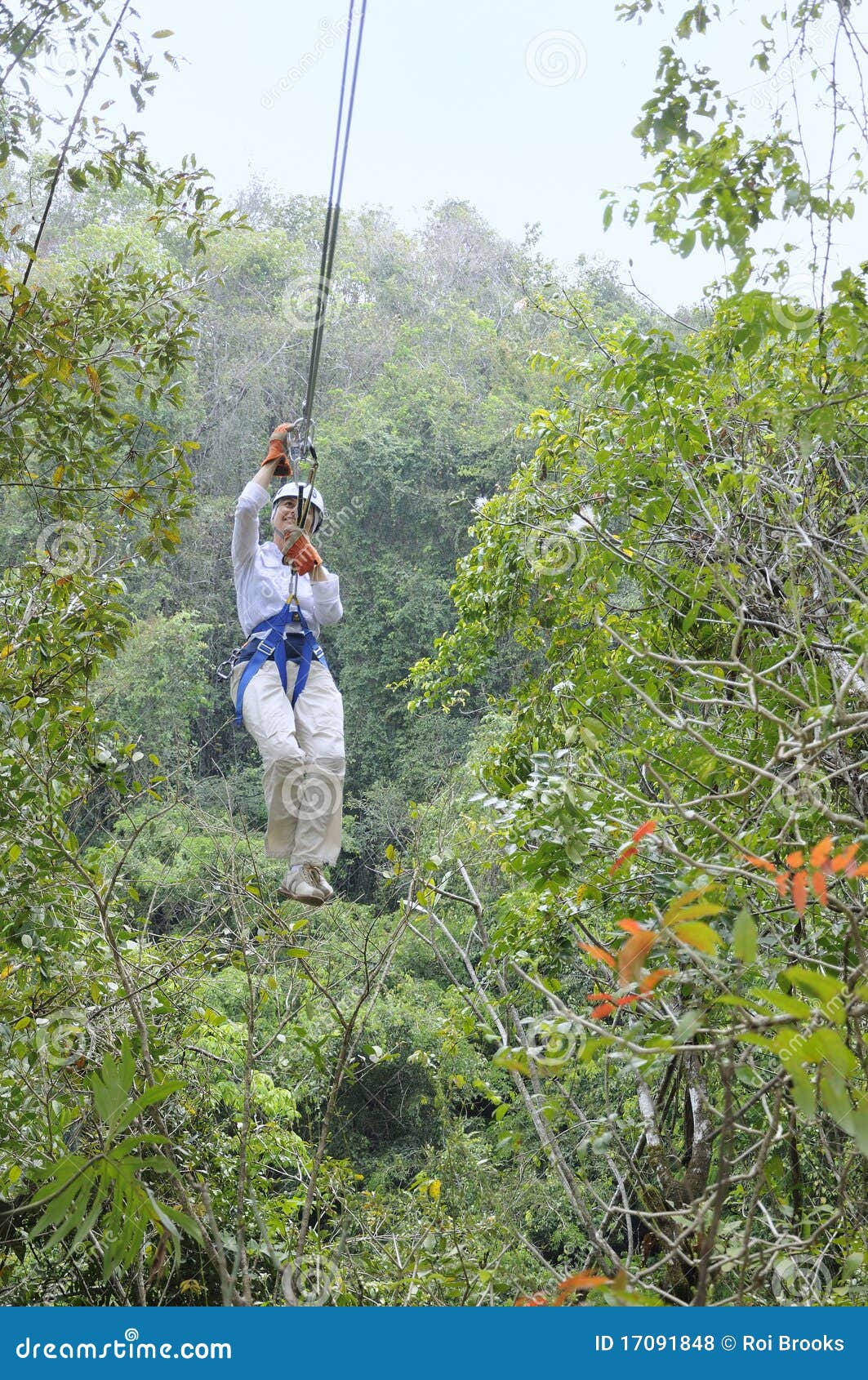 Zip line stock photo. Image of hanging, lady, straps 17091848